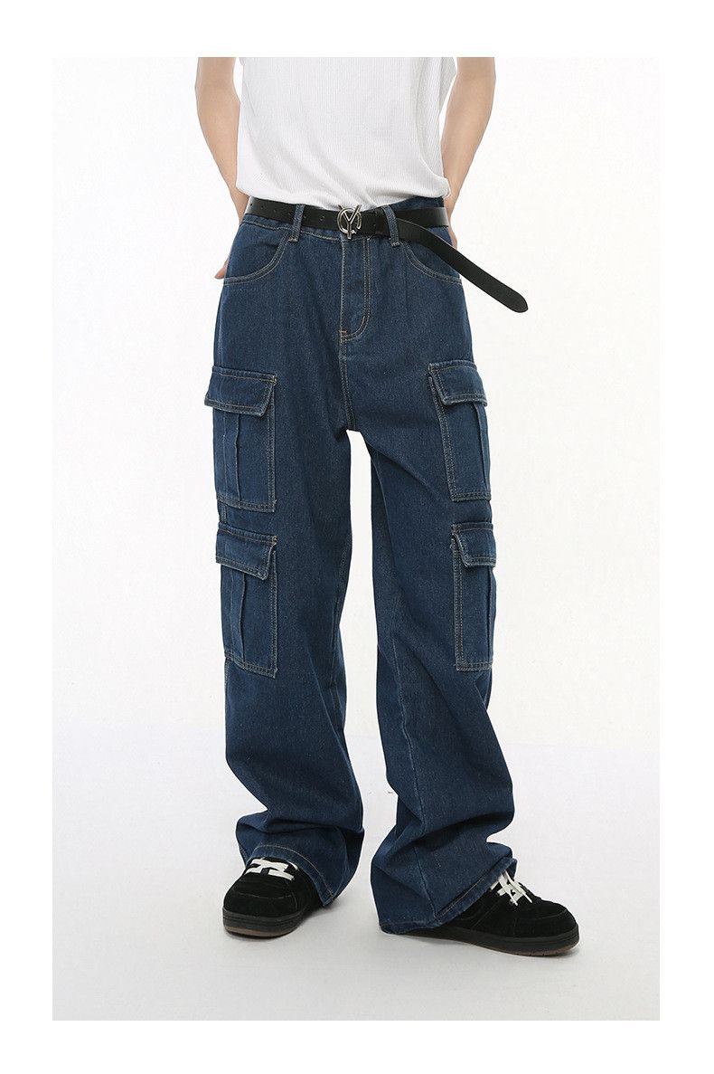 Japanese Brand × Jean Vintage fashion multi-pocket wide-leg cargo jeans Size US 32 / EU 48 - 3 Thumbnail