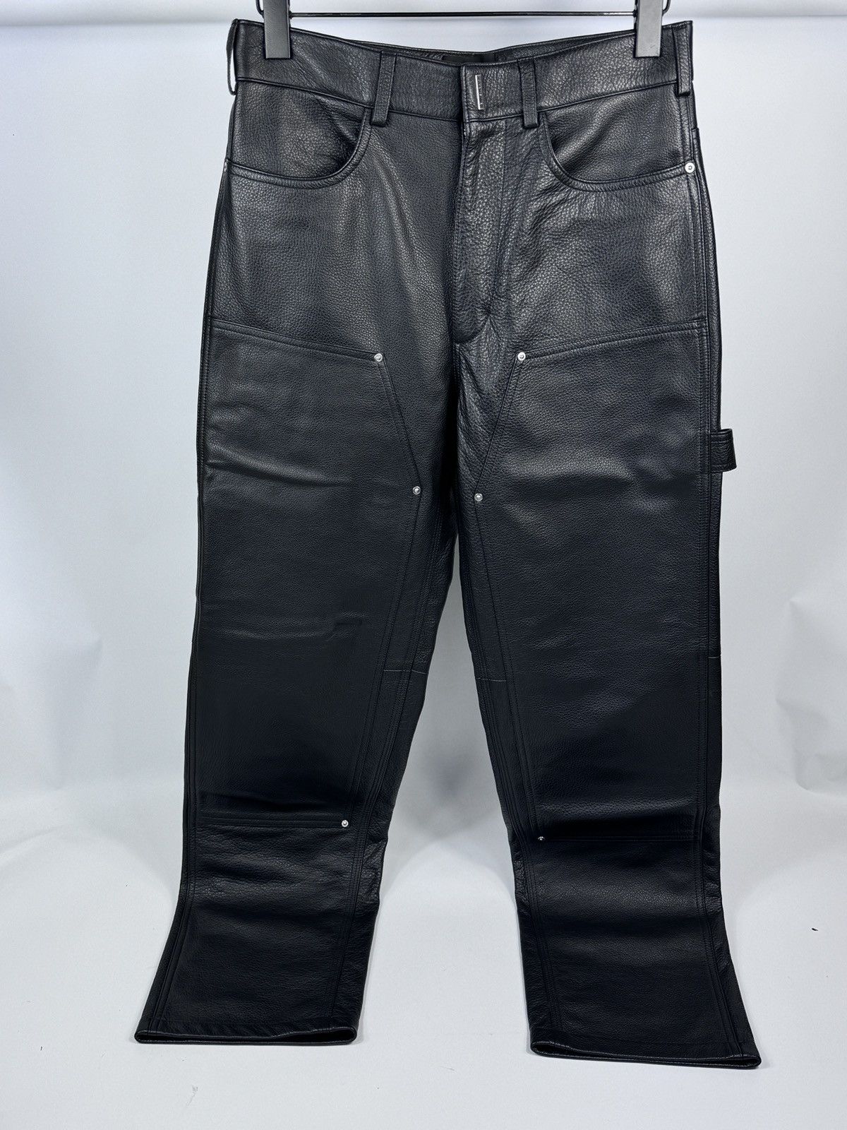 Givenchy BY MATHEW WILLIAMS LEATHER CARPENTER PANTS Size US 30 / EU 46 - 1 Thumbnail