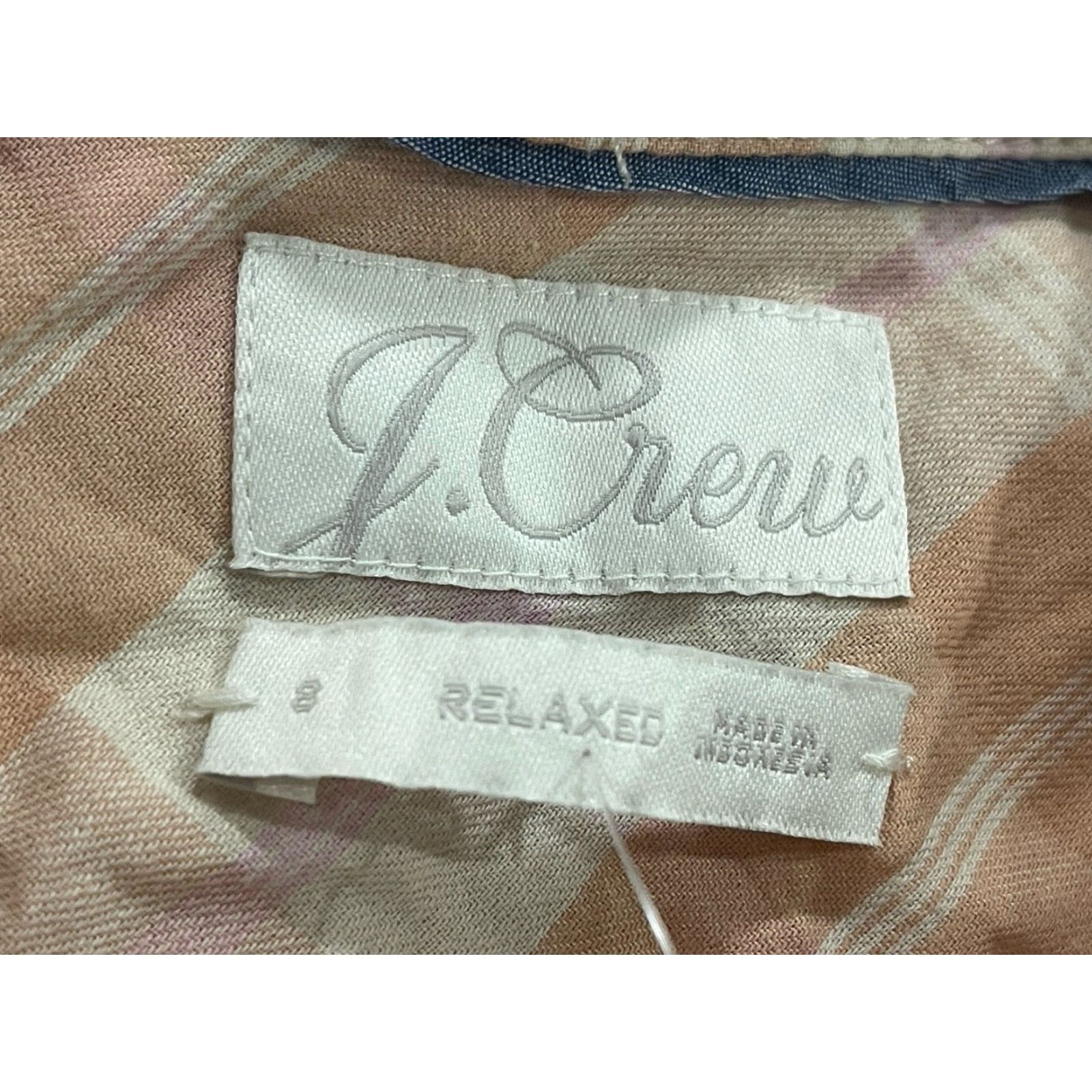 J.Crew VINTAGE NWT J. Crew Relaxed Fit Featherweight Peach / Pink Shirt Sz 8 Size M / US 6-8 / IT 42-44 - 5 Thumbnail