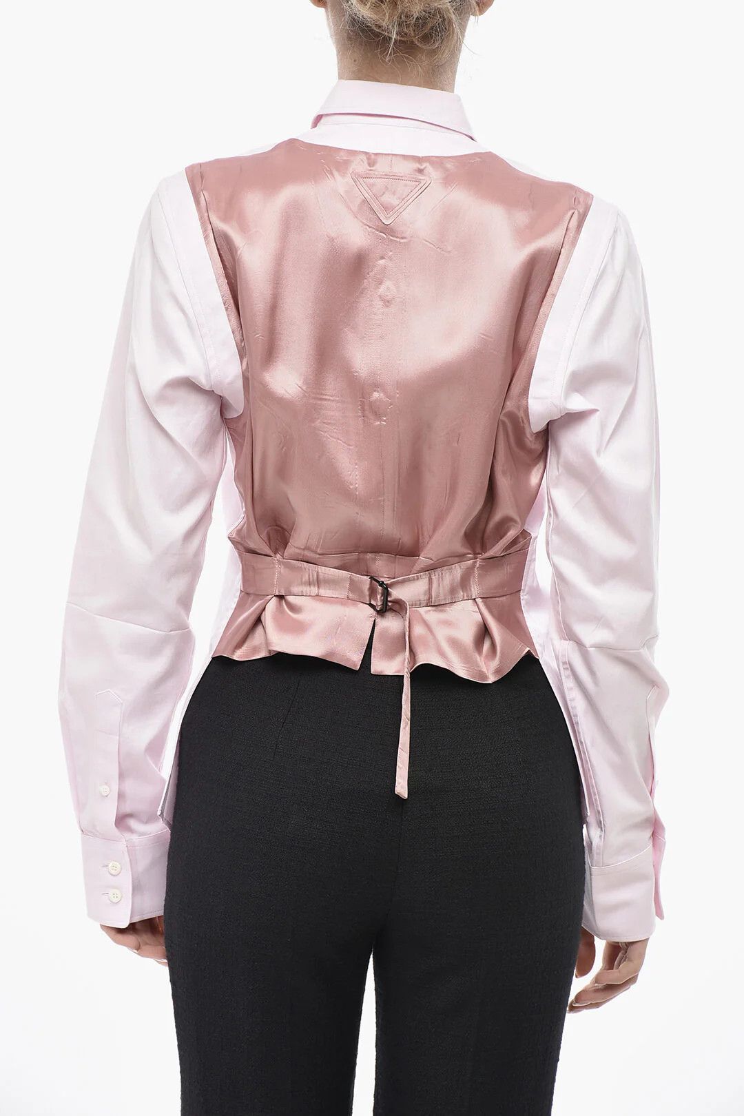 Prada og1mm0426 Poplin Blouse in Pink Size S / US 4 / IT 40 - 2 Thumbnail