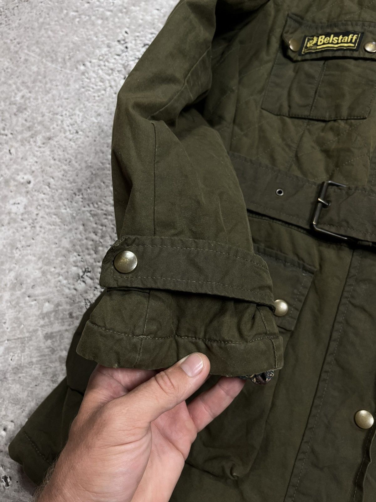 Belstaff Belstaff Gold Label Waxed Cotton Biker Jacket Olive 48 Size US M / EU 48-50 / 2 - 7 Thumbnail