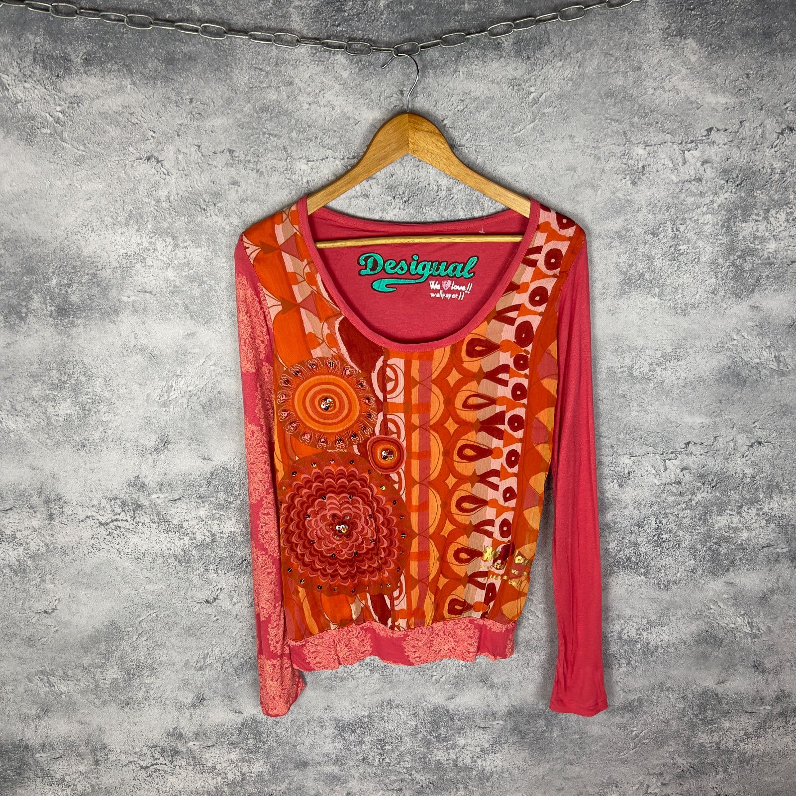 Desigual Desigual Women's Blouse Size S Multicolor Long Sleeve ` Size S / US 4 / IT 40 - 1 Thumbnail