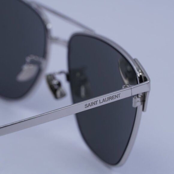 Saint Laurent Paris Saint Laurent SL280 003 Sunglasses Silver Aviator Frame Size ONE SIZE - 4 Thumbnail