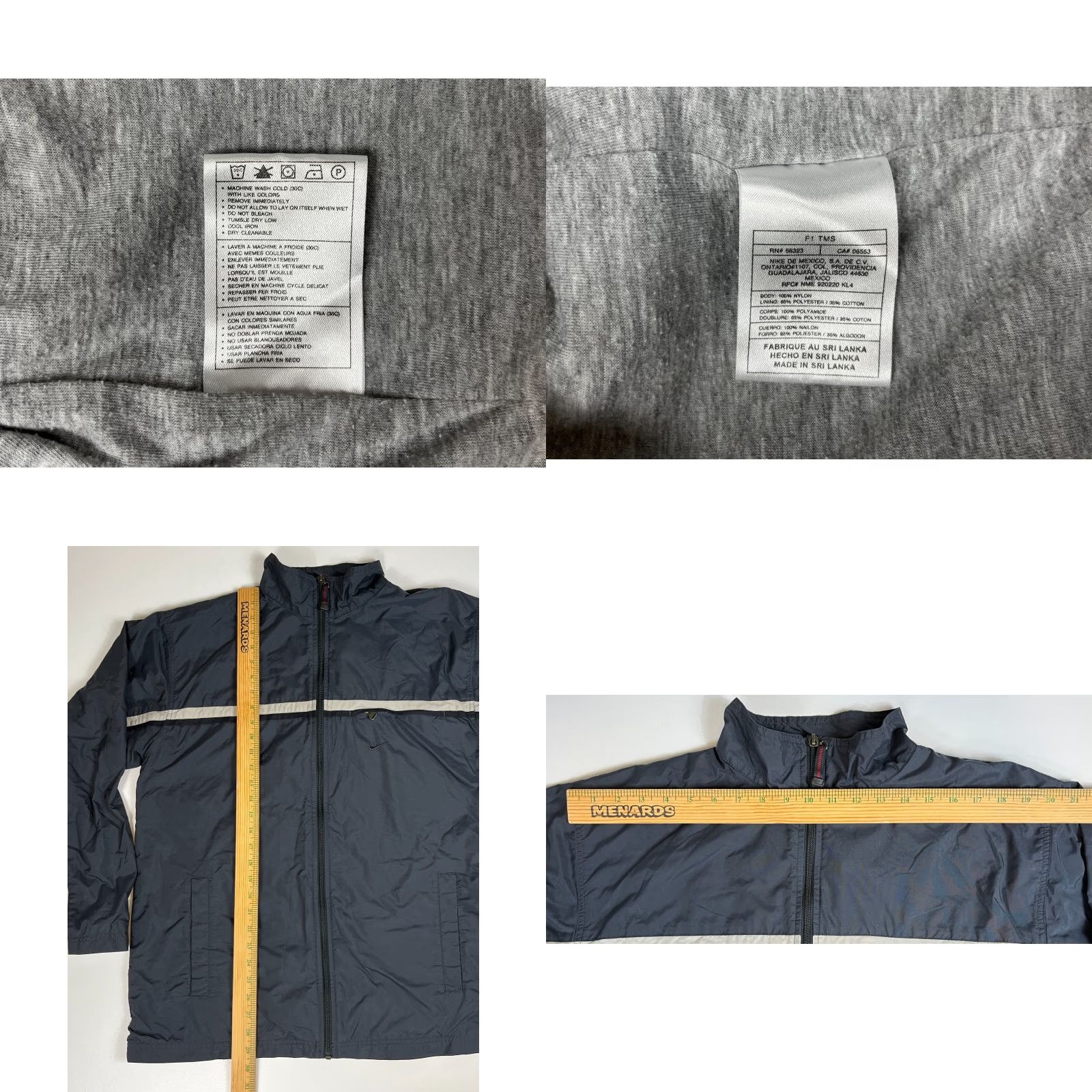 Nike VINTAGE Nike Men’s Jacket Windbreaker Full Zip Lined Pockets Size L Gray/ Silver Tag 90s Mens Size US L / EU 52-54 / 3 - 9 Thumbnail
