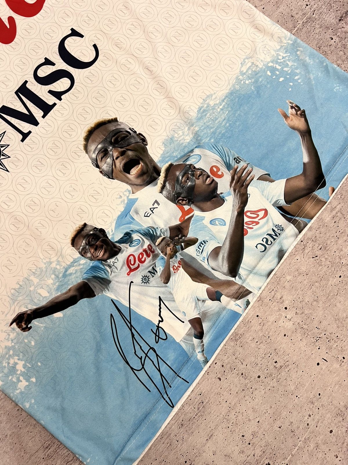 Vintage 🩸RARE🩸Napoli EA7 2022/2023 Osimhen Face Game Jersey Size US XL / EU 56 / 4 - 6 Thumbnail