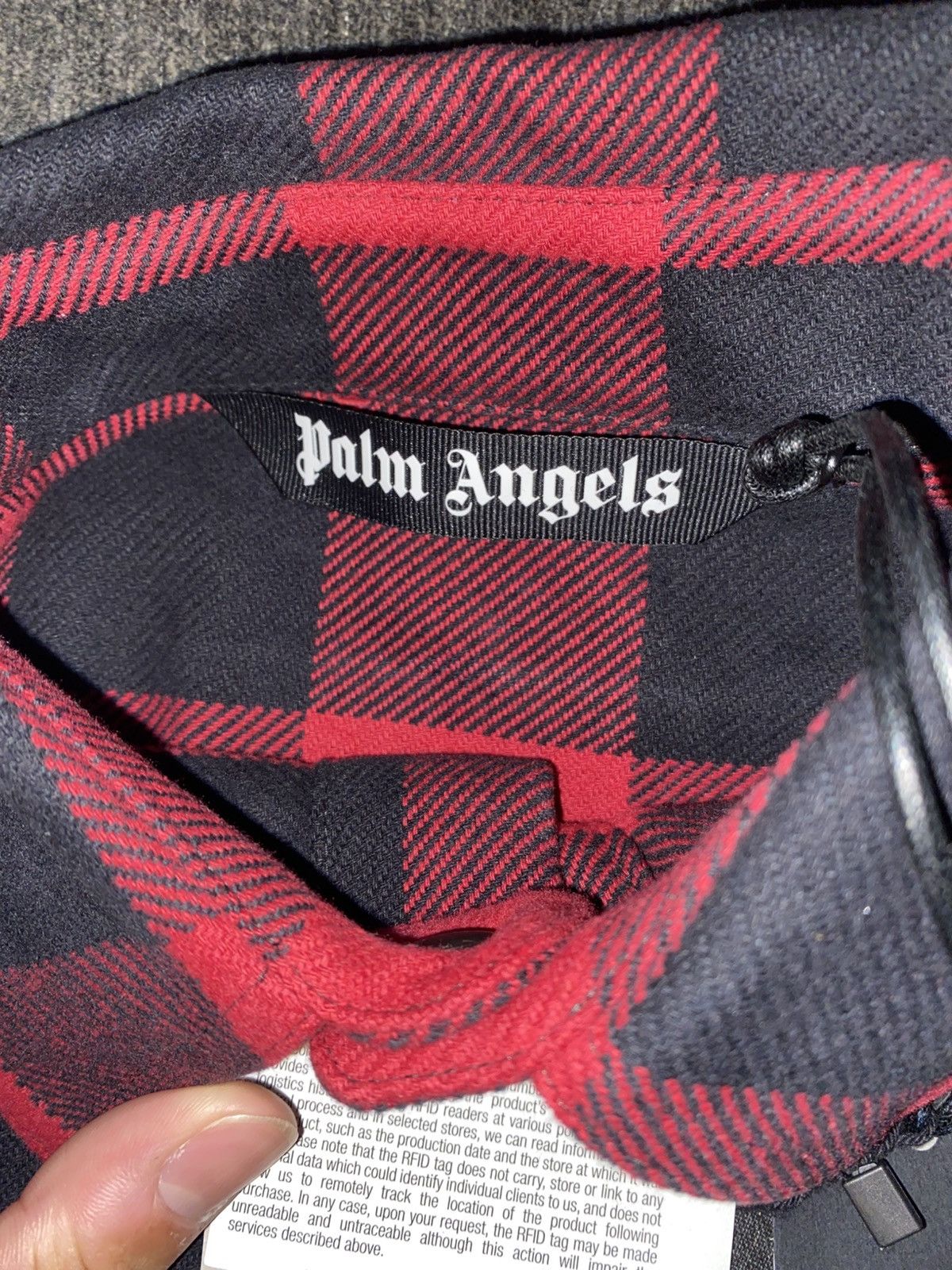 Palm Angels MENS PALM ANGELS BUTTON DOWN FLANNEL RED Size US S / EU 44-46 / 1 - 2 Thumbnail
