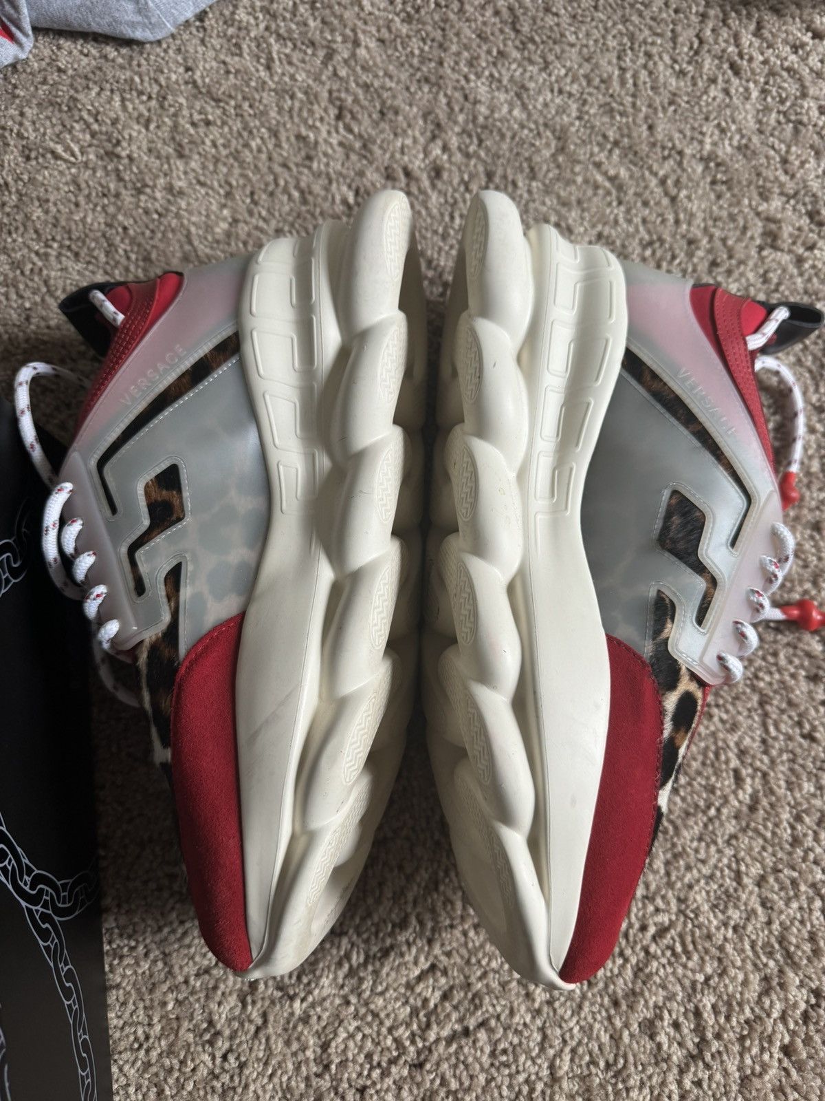 Versace Versace Chain Reaction ‘Red Leopard Print’ Size US 10 / EU 43 - 10 Thumbnail