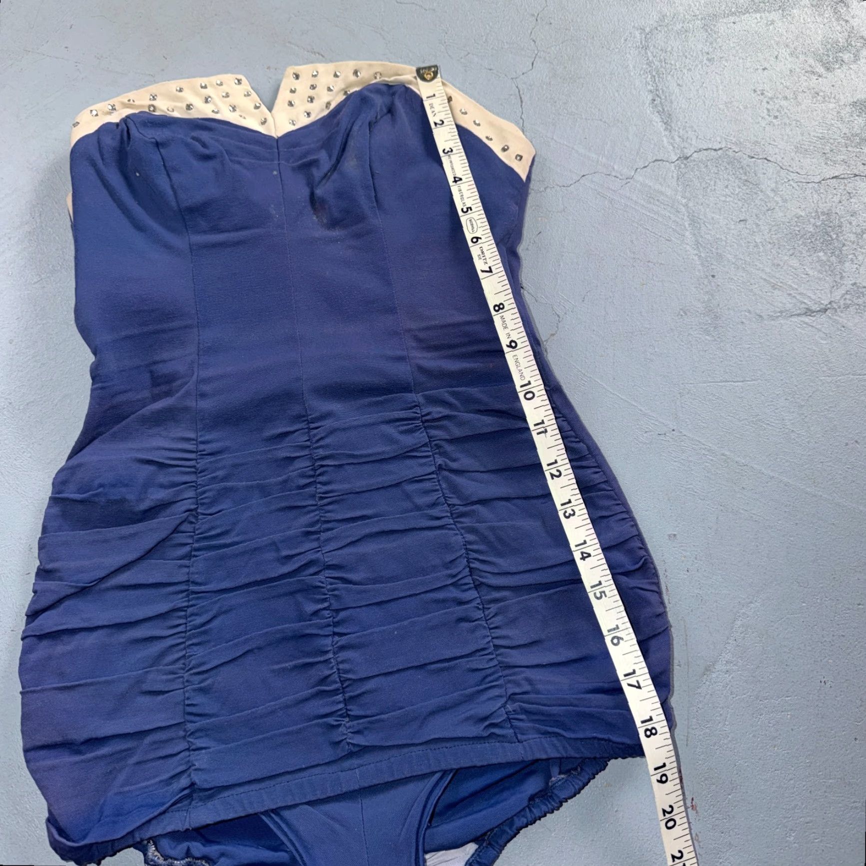 Vintage VINTAGE Alix Miami Rhinestone 1950s Swimsuit Hollywood Swim Wear Blu Size S / US 4 / IT 40 - 5 Thumbnail