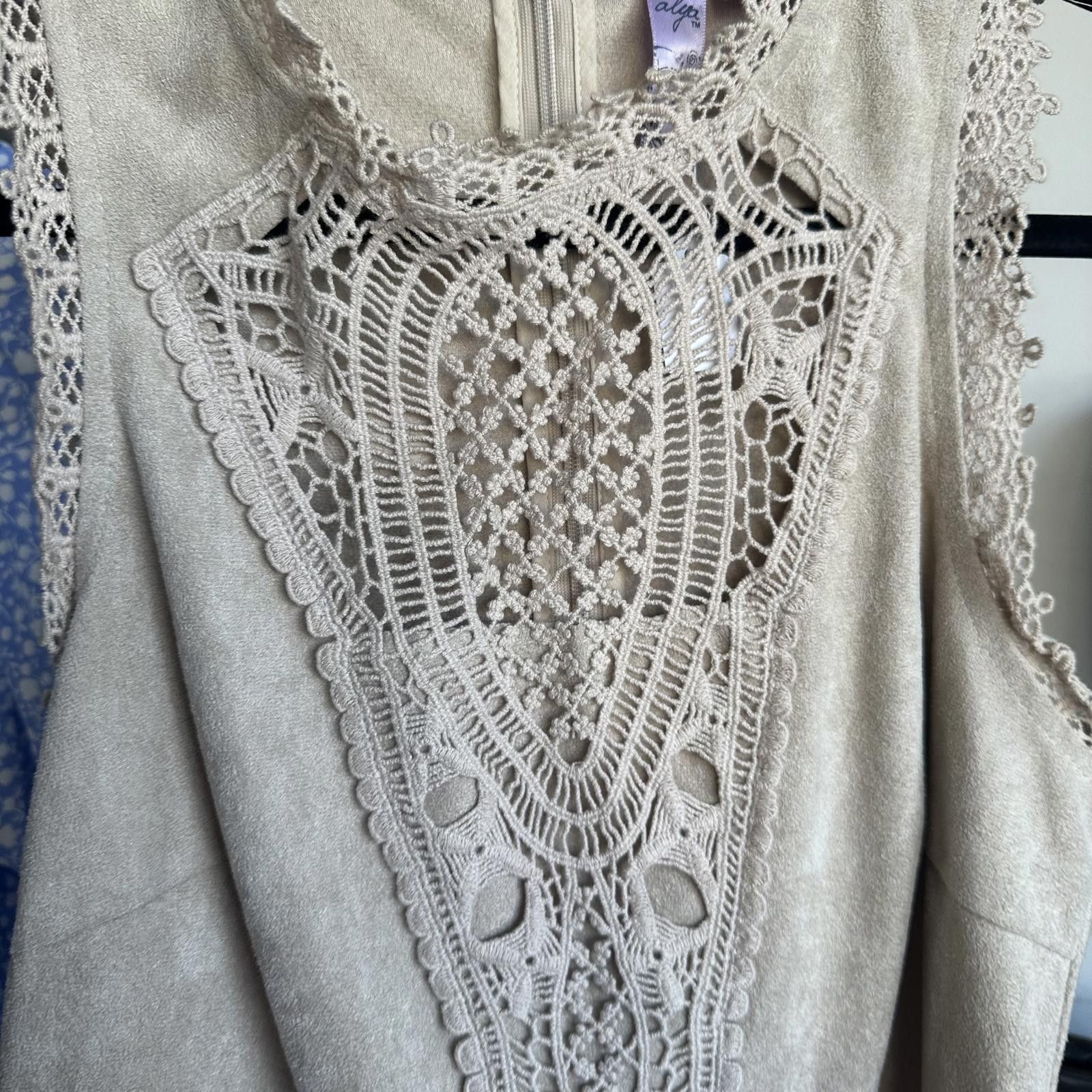 1017 ALYX 9SM Elegant Beige Lace Dress by Alya - Perfect for Any Occasion Size S / US 4 / IT 40 - 2 Thumbnail