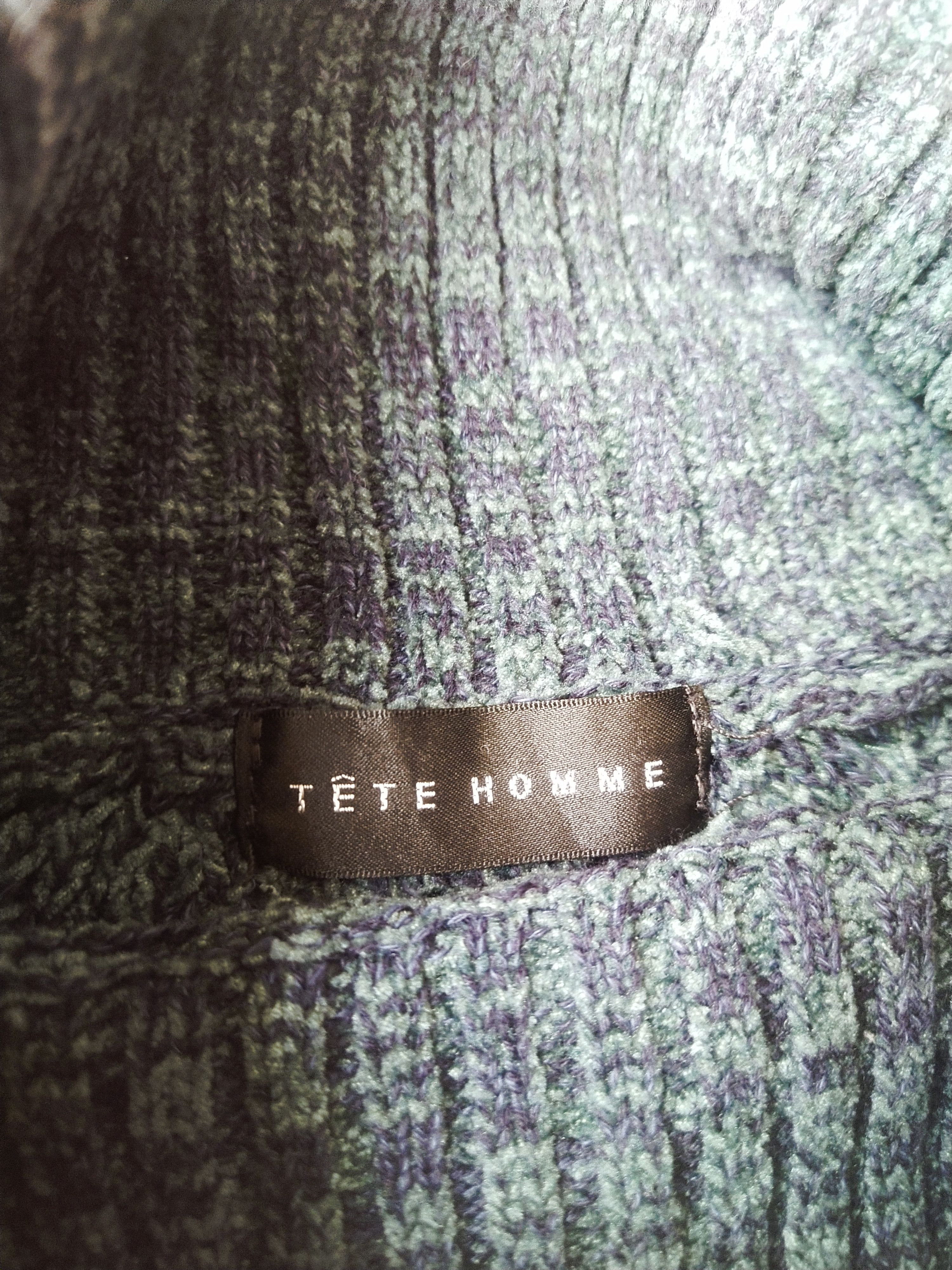 Tete Homme Tête Homme Tokyo Chevron Knit Marled Turtleneck Sweater Size US M / EU 48-50 / 2 - 5 Thumbnail