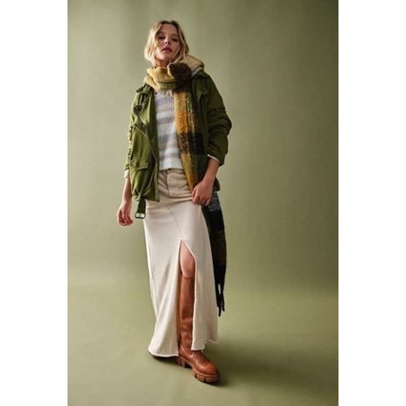 Free People New Free People WTF Rebel Rebel Knit Moto Jacket SM Olive Size S / US 4 / IT 40 - 4 Thumbnail