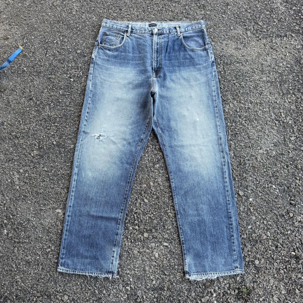 Japanese Brand VINTAGE MUD WASHED DENIM RIPPEP JEAN Size US 40 / EU 56 - 1 Thumbnail