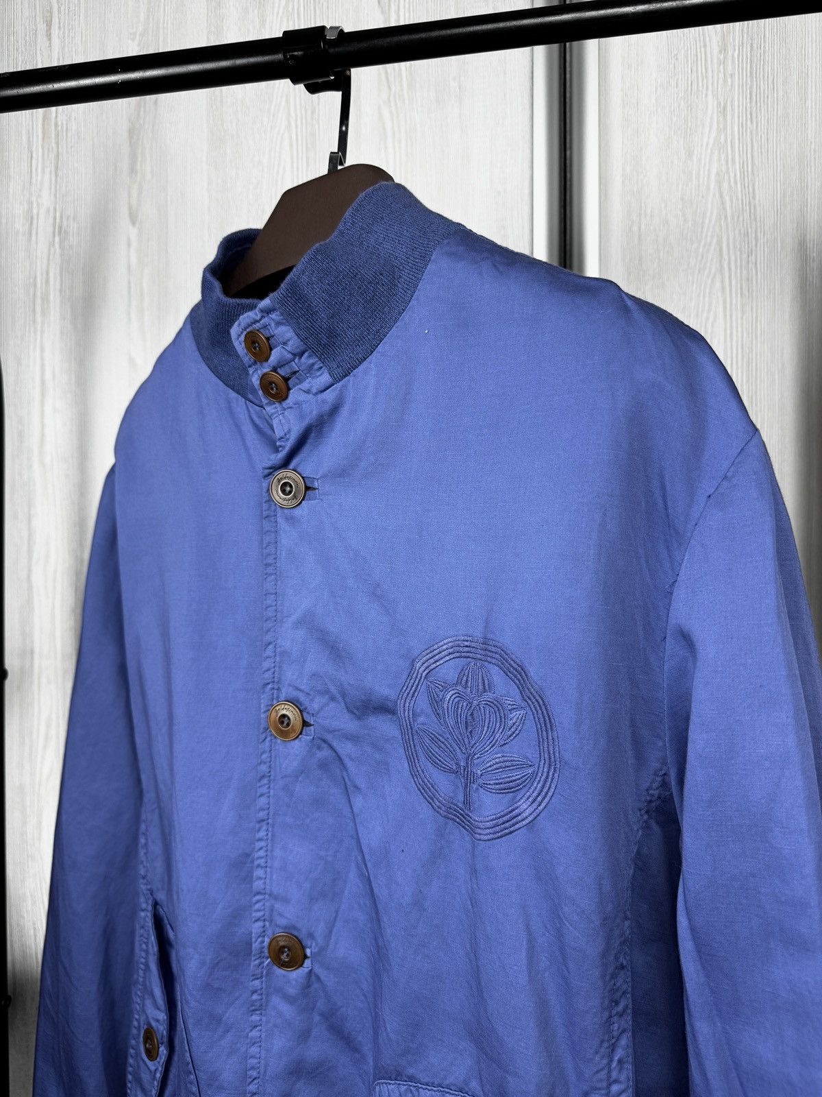 Baldessarini Baldessarini made in Italy blue linen cotton bomber jacket Size US L / EU 52-54 / 3 - 7 Thumbnail