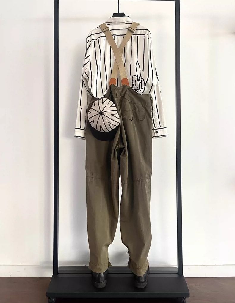 Yohji Yamamoto Yohji Yamamoto size 3 Army Green Vintage Strap Overalls pa Size US 30 / EU 46 - 2 Thumbnail