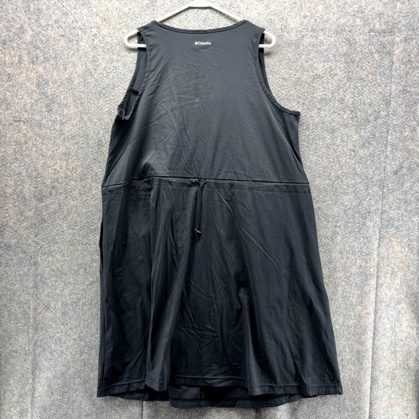 Vintage Columbia Shirt Dress Women 1X Black Sleeveless Round Neck Pullover Casual Polyester Knee Length - Plus Size Dress Size XL / US 12-14 / IT 48-50 - 3 Thumbnail