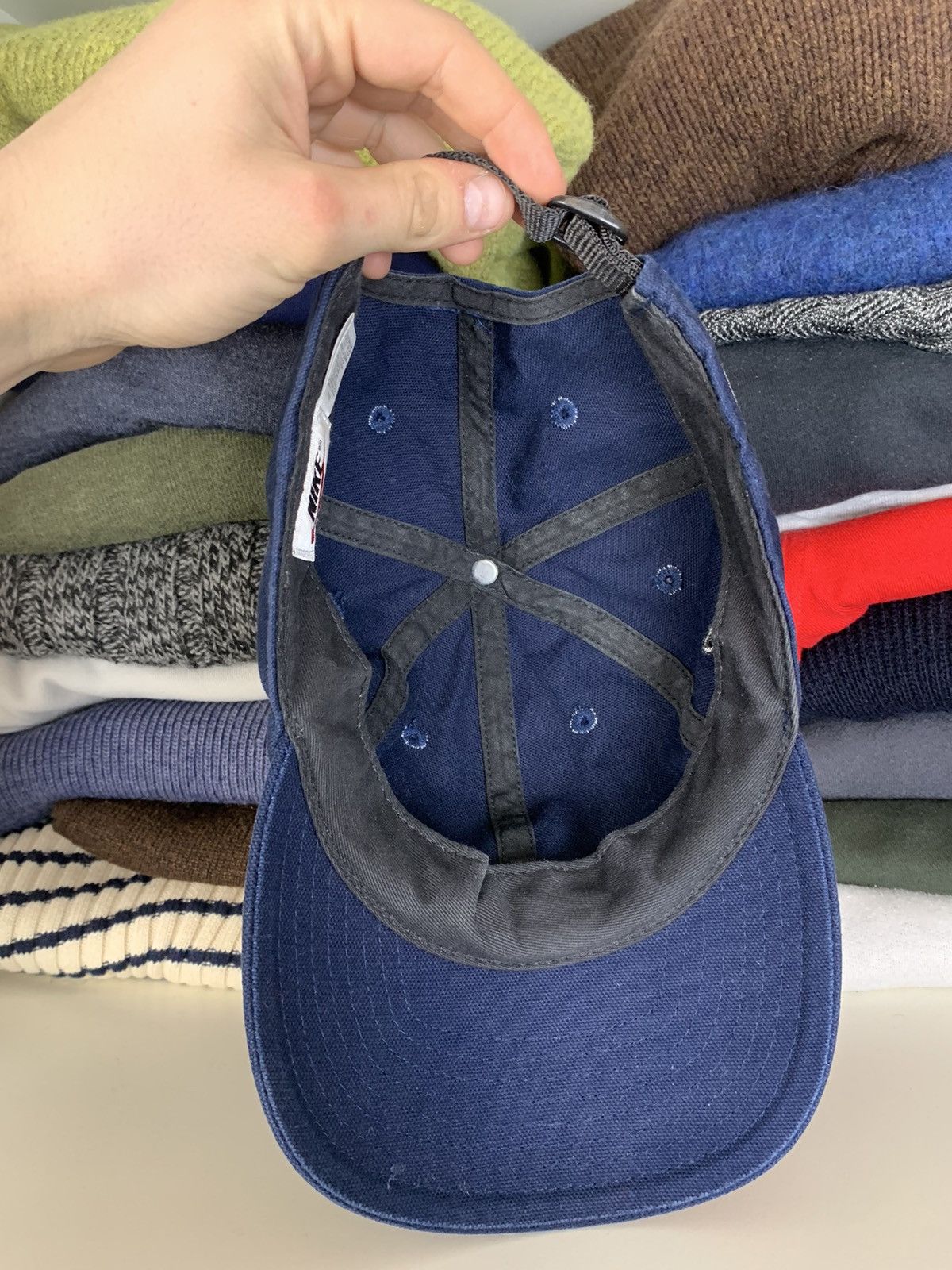Nike × Vintage Vintage Nike Big Swoosh Cap Hat Size ONE SIZE - 16 Thumbnail
