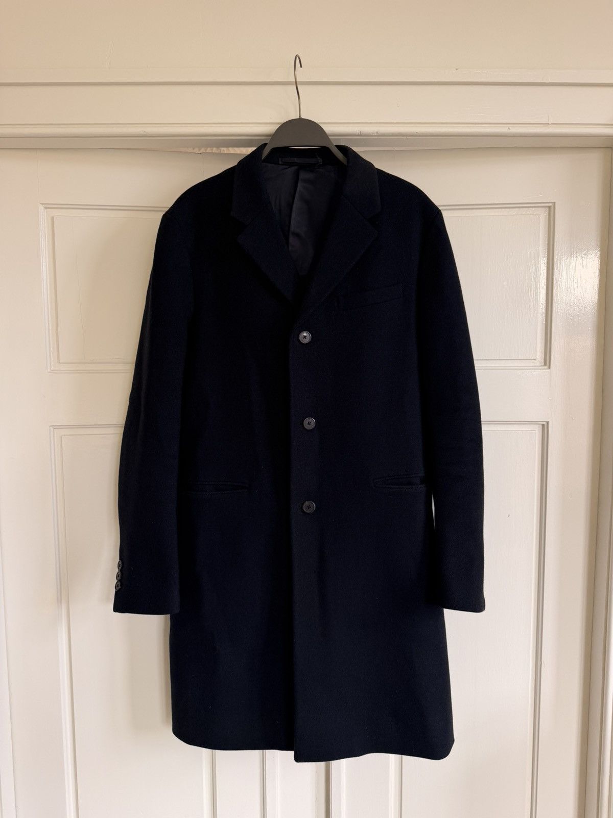 Prada Prada AW18 Dark Navy Wool Coat Size 50 Size US L / EU 52-54 / 3 - 1 Thumbnail