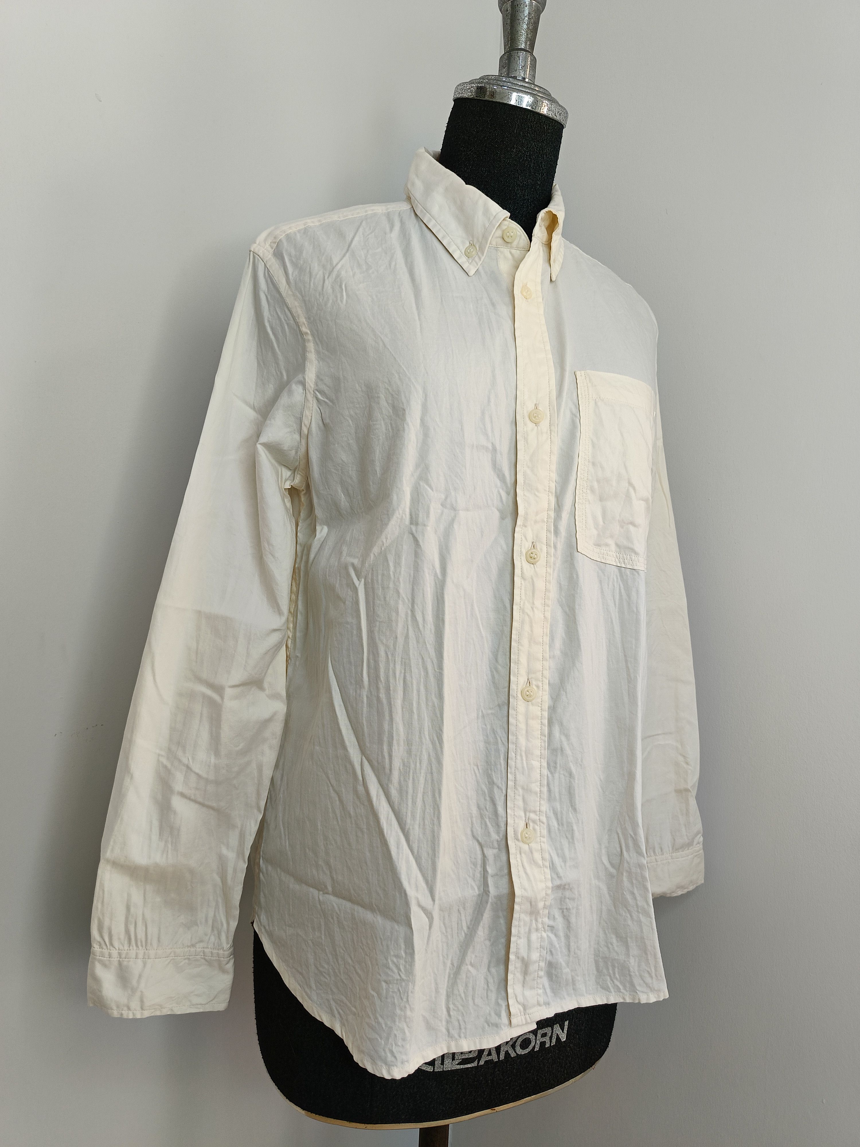 A.P.C. APC A.P.C. Romania 34 plain ivory white ladies shirt Size XXS / US 00 / IT 34 - 4 Thumbnail