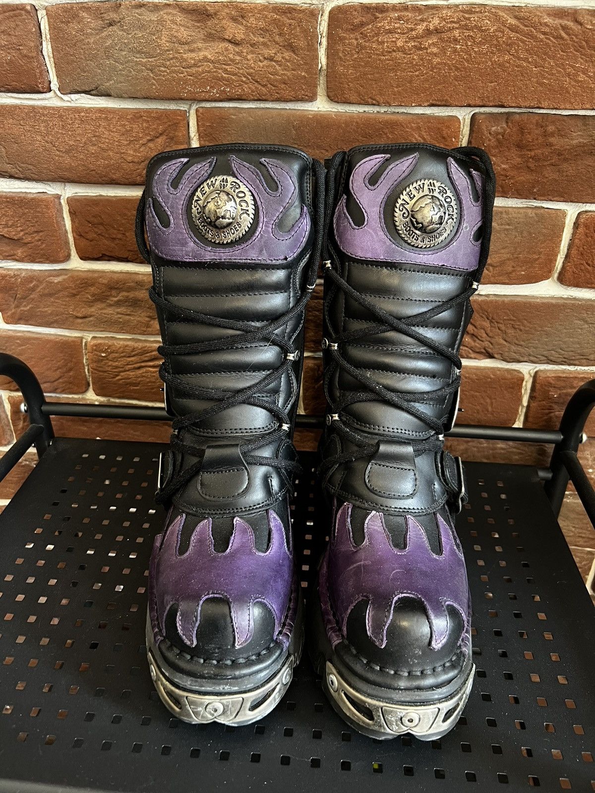 Vintage New Rock Flames 00s Boots Avant Garde Platfrom Vintage Size US 6 / IT 36 - 2 Thumbnail
