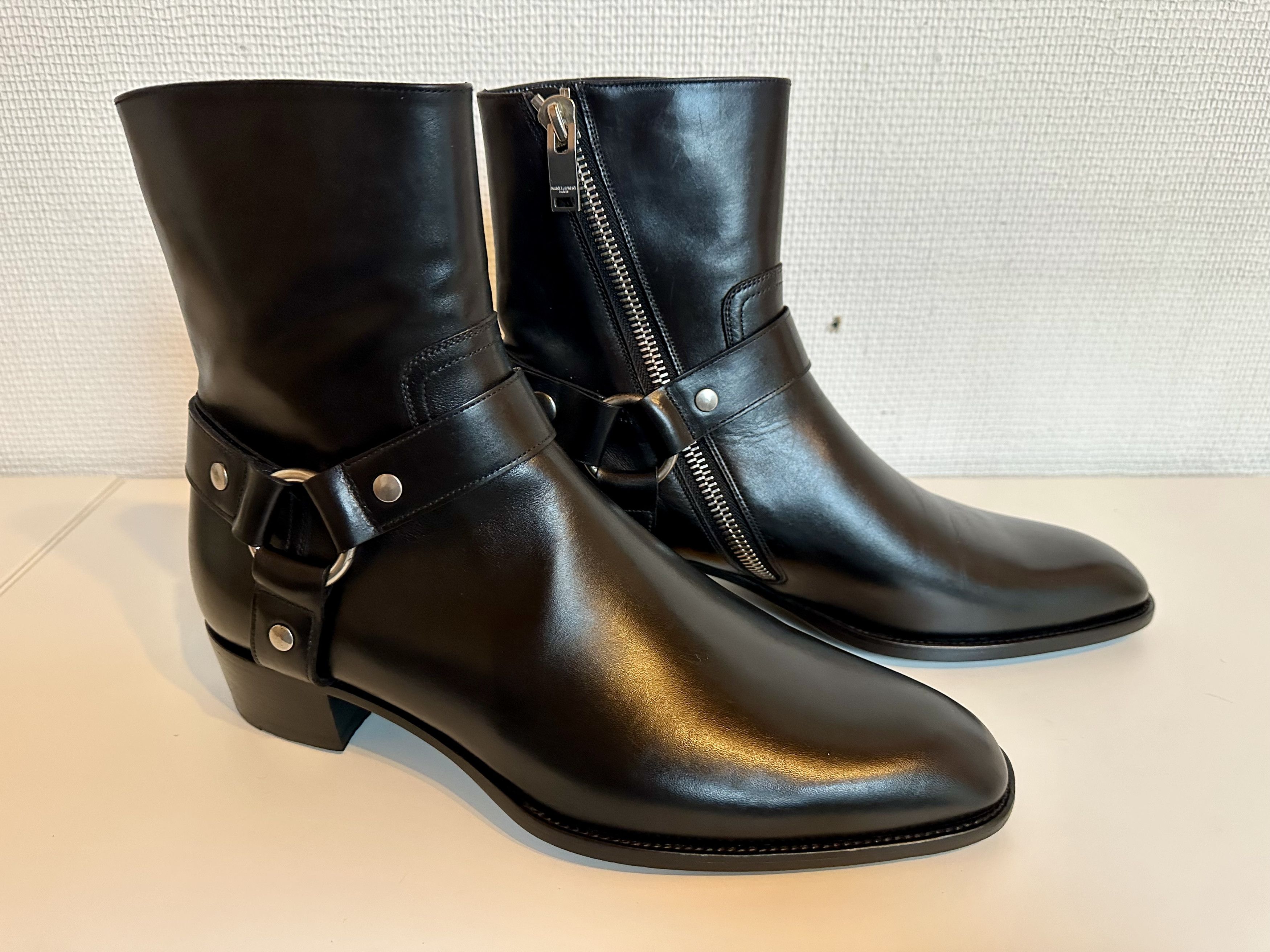 Hedi Slimane × Saint Laurent Paris FW13 HARNESS WYATT ZIPPED BOOT Size US 9 / EU 42 - 1 Thumbnail