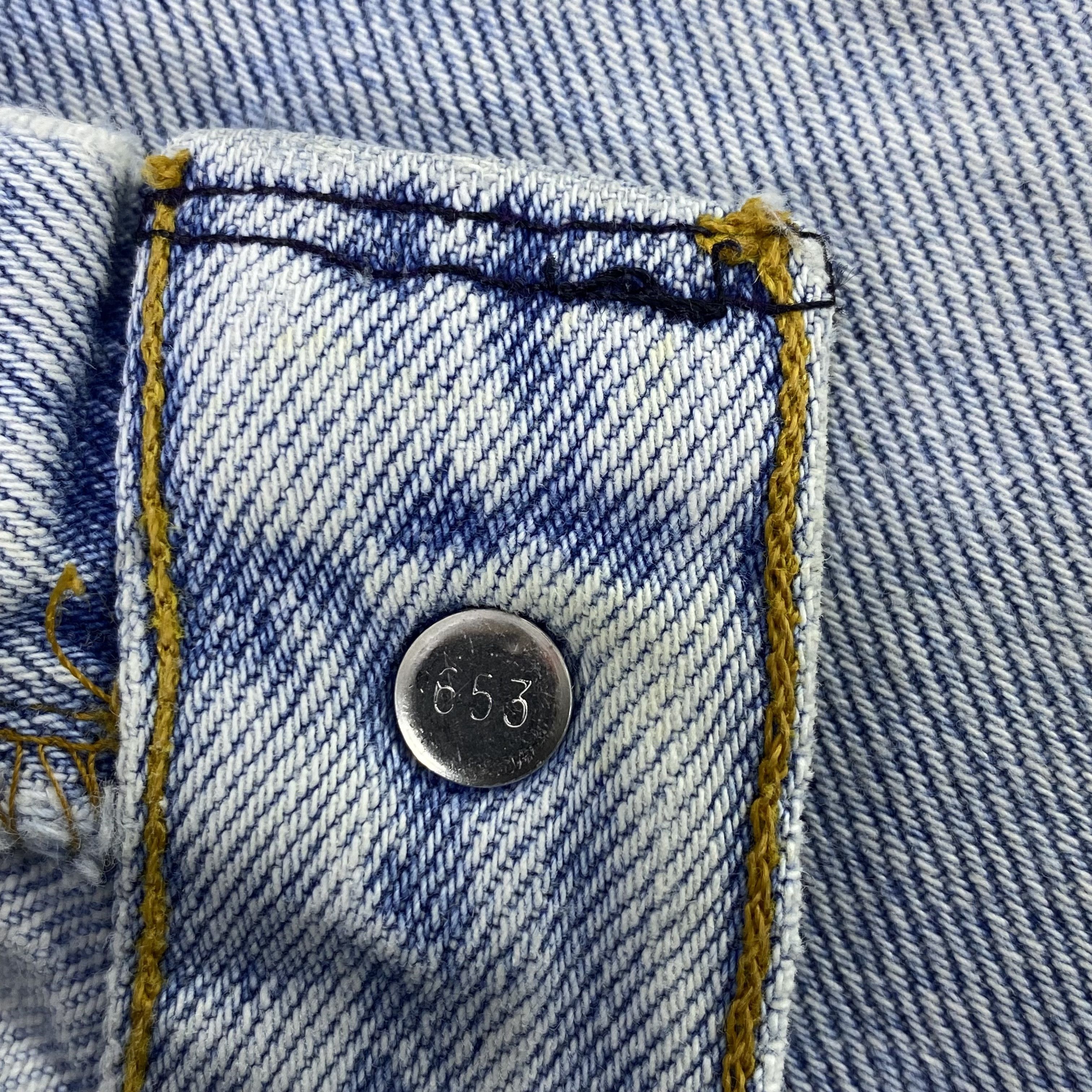 Jean × Levi's × Vintage Vintage Levi's 501 Patchwork Blue Wash Jeans-J1163 Size US 32 / EU 48 - 8 Thumbnail