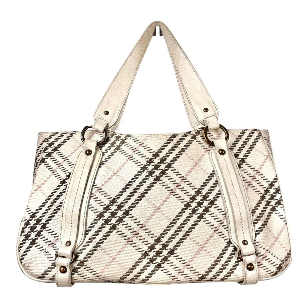 Burberry Burberry Blue Label Cream Plaid Satchel Shoulder Bag Size ONE SIZE - 2 Thumbnail