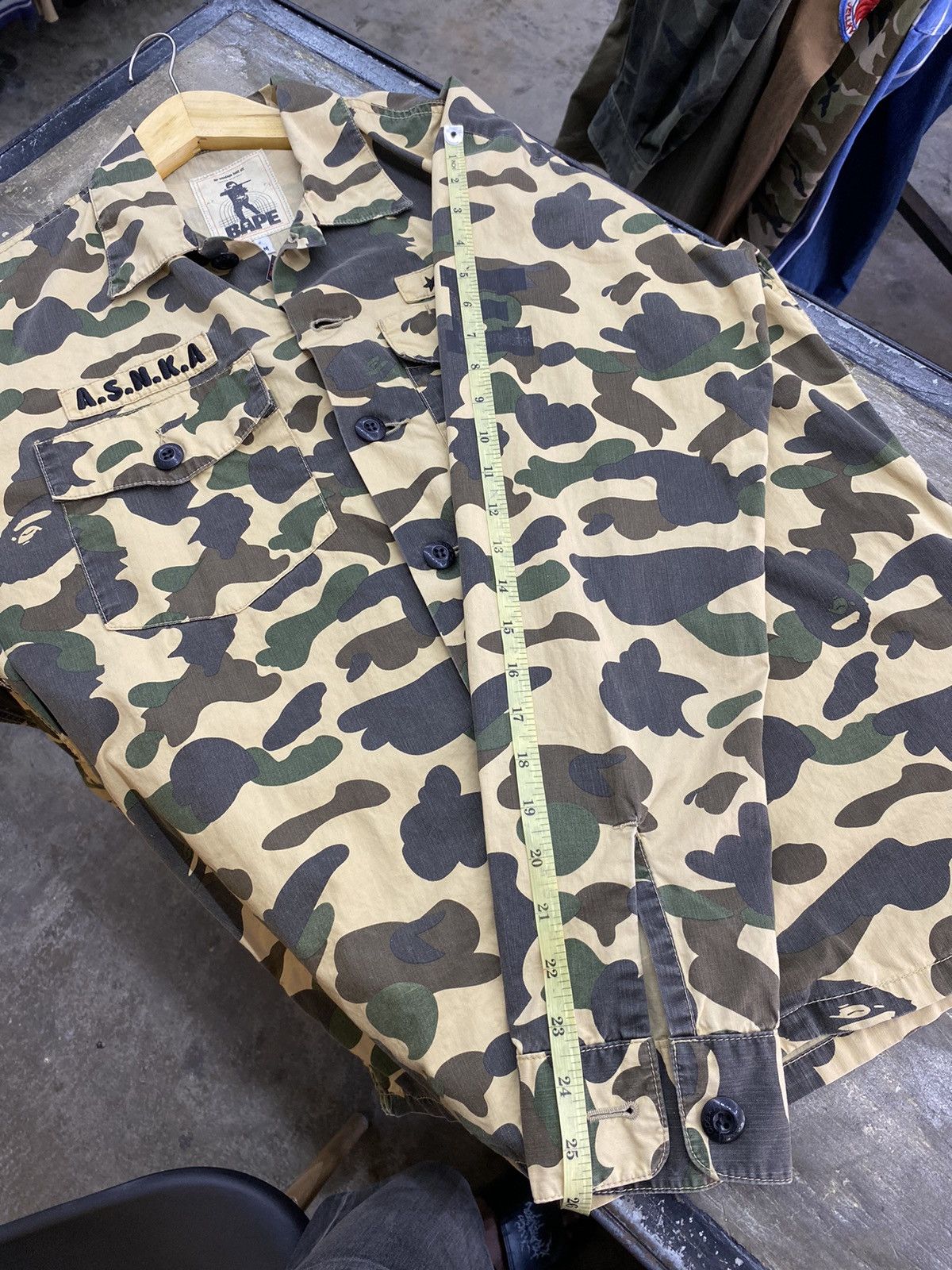 Bape × Vintage 1st bape military camo shirt a s n k a Size US M / EU 48-50 / 2 - 13 Thumbnail