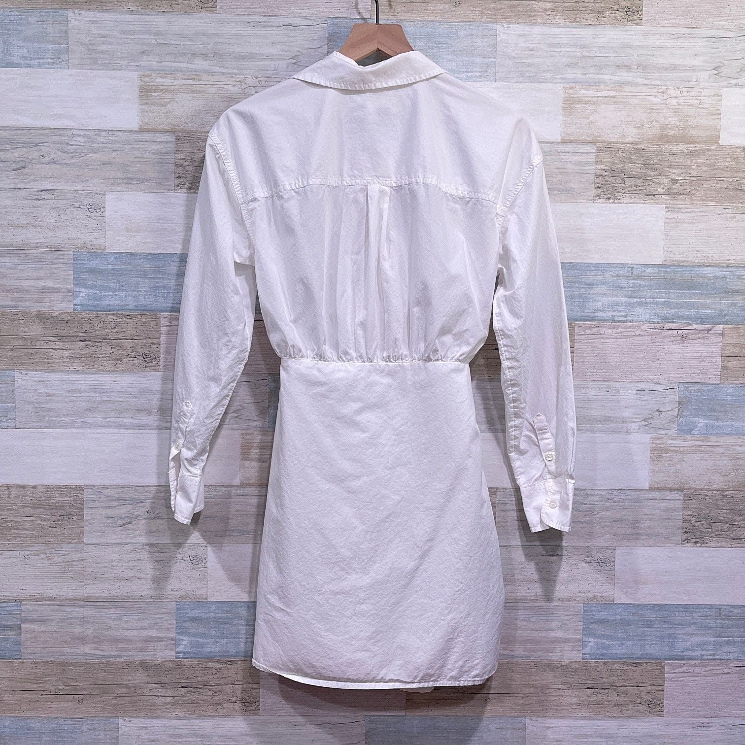 Target Basics UNIVERSAL THREAD Tie Front Mini Shirtdress White Womens XS Size XS / US 0-2 / IT 36-38 - 6 Thumbnail