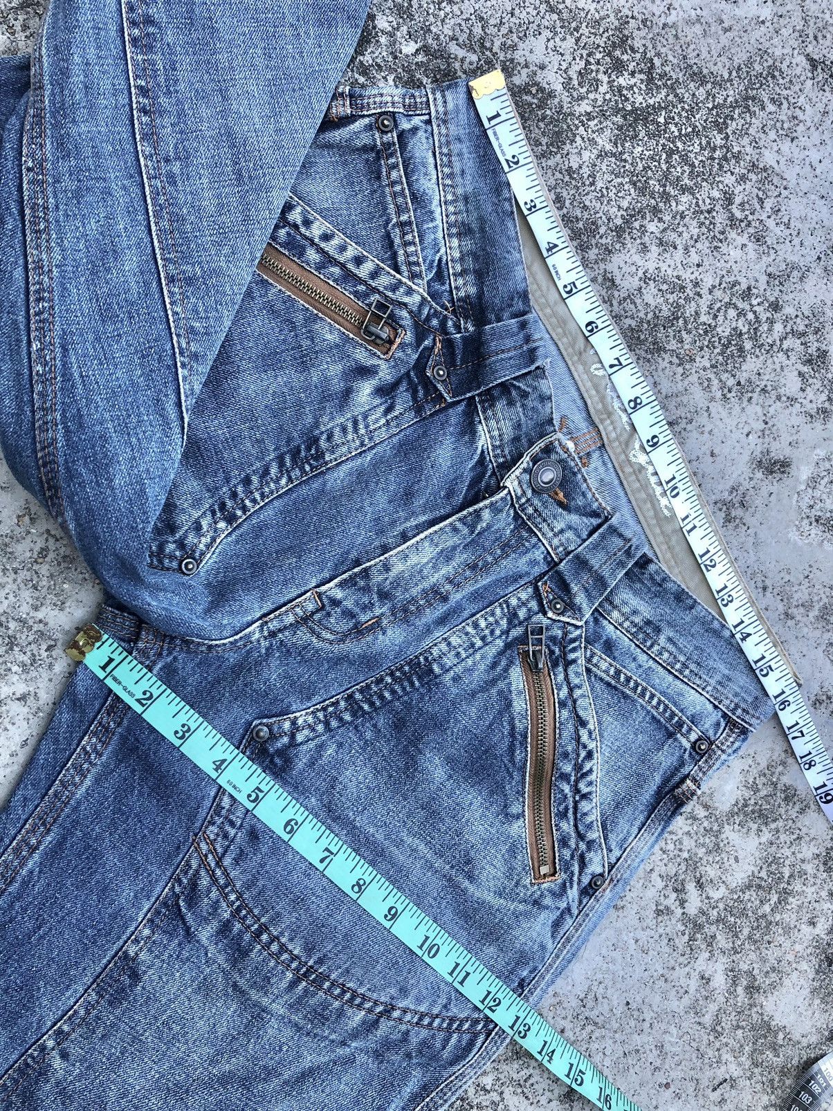 Japanese Brand DOUBLE KNEE BUCKLE BACK JEANS Size US 33 - 10 Thumbnail