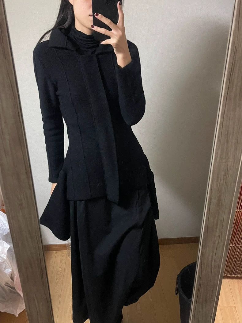 Yohji Yamamoto Yohji YamamotoHeterosexual wool knit cardigan shirt 2503-Ne Size US M / EU 48-50 / 2 - 4 Thumbnail