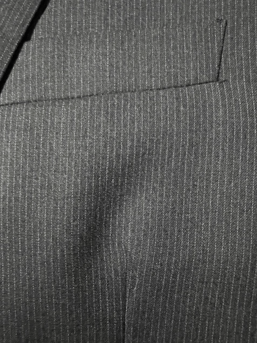 Helmut Lang HELMUT LANG Archival Grey Mini Stripe Wool Blazer Jacket Size 42R - 5 Thumbnail