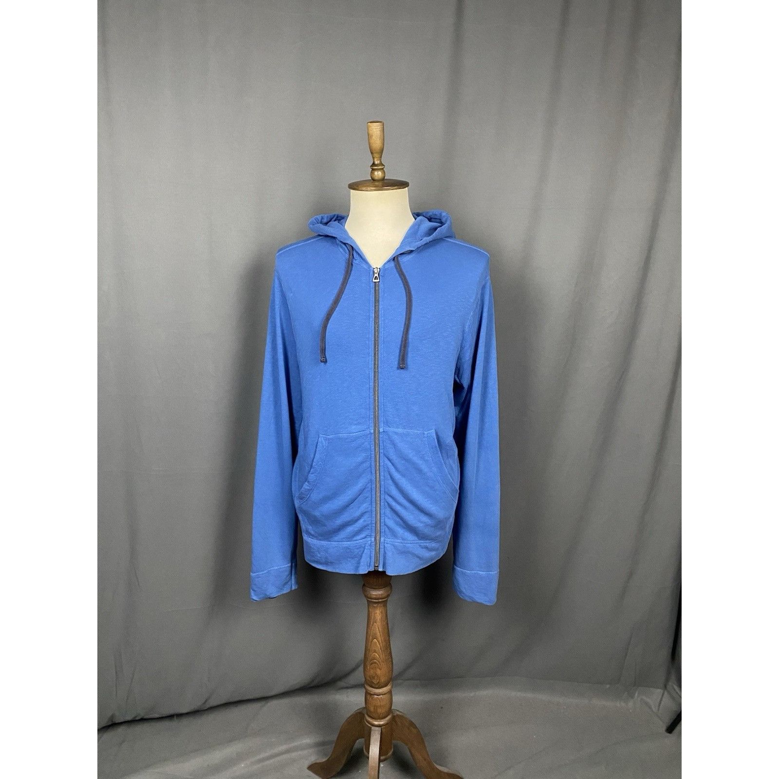 James Perse James Perse Men's Light Blue Full Zip Hoodie Sweater Size 4 Size US L / EU 52-54 / 3 - 3 Thumbnail