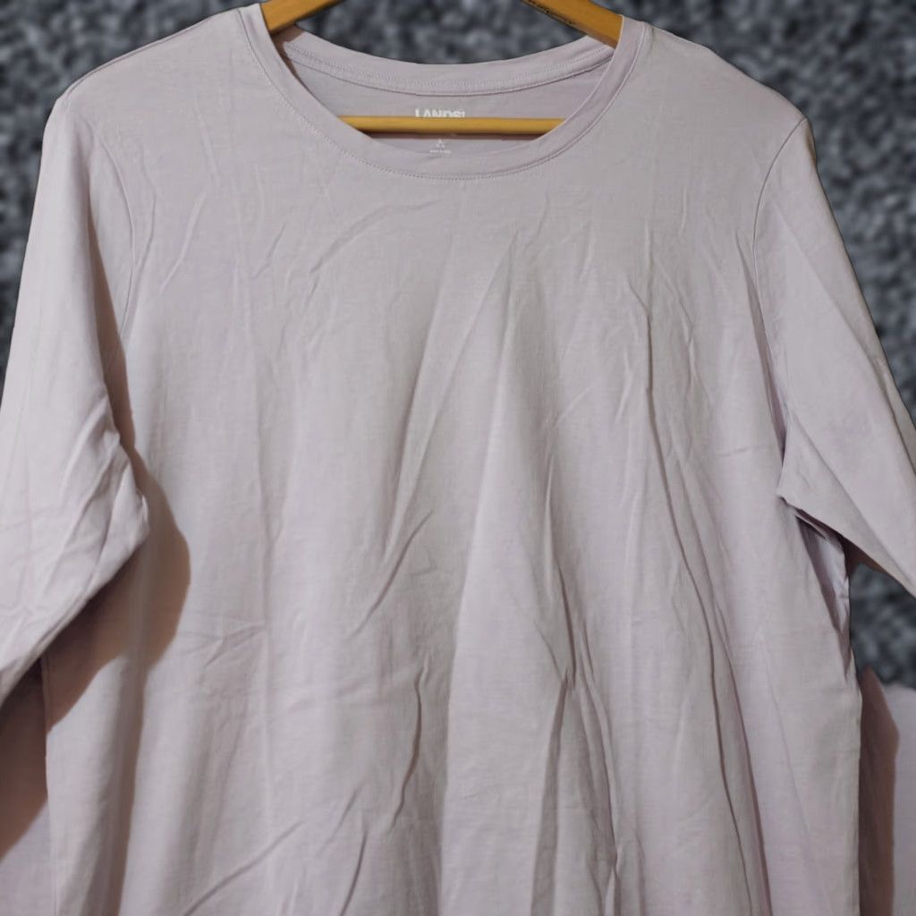 Lands' End Lands' End Relaxed Fit Long Sleeve Tee Purple Cotton Womens L VINTAGE? Size L / US 10 / IT 46 - 1 Thumbnail