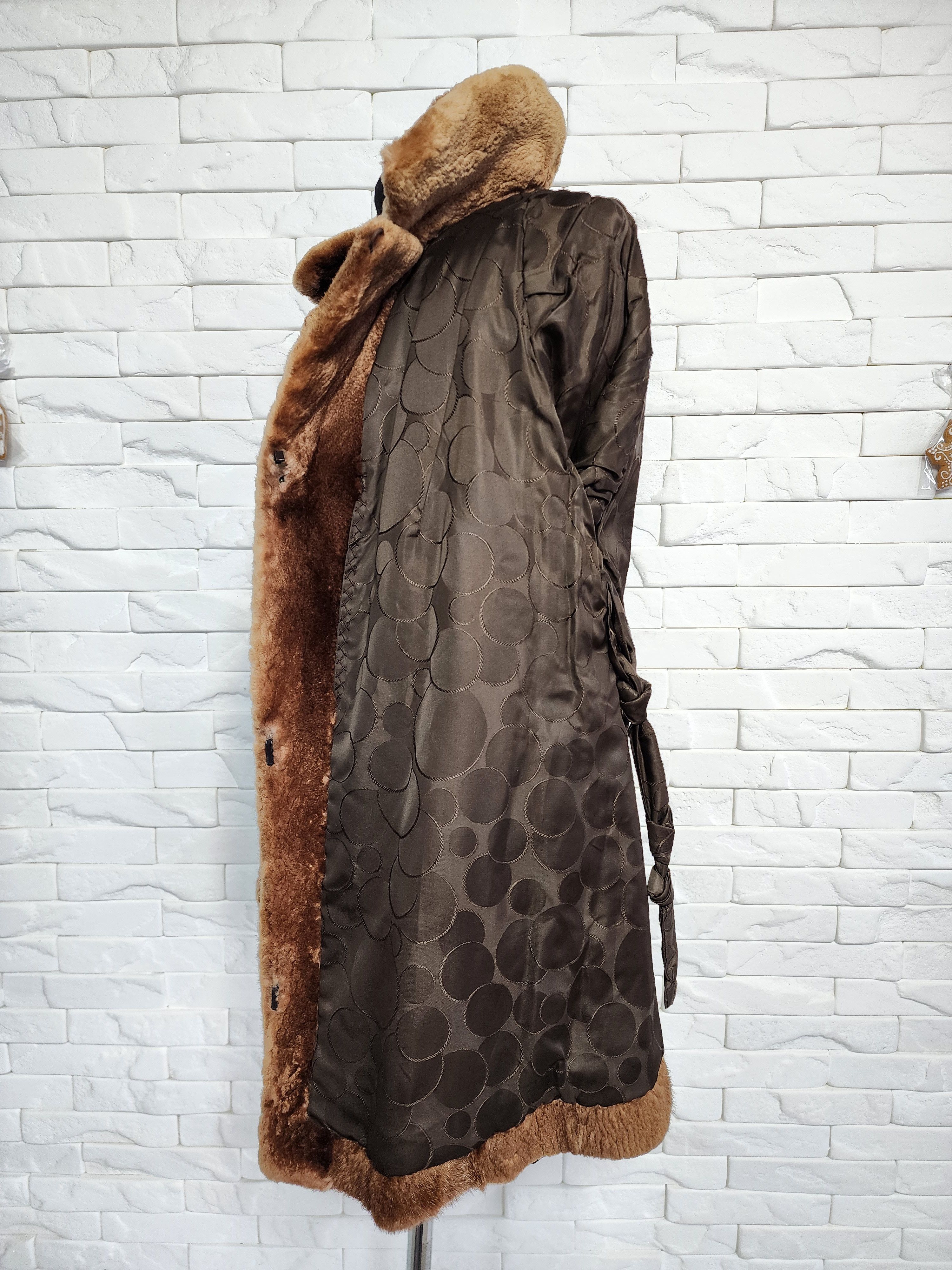 Furla Warm Brown Women's Fur Coat. Size M / US 6-8 / IT 42-44 - 9 Thumbnail