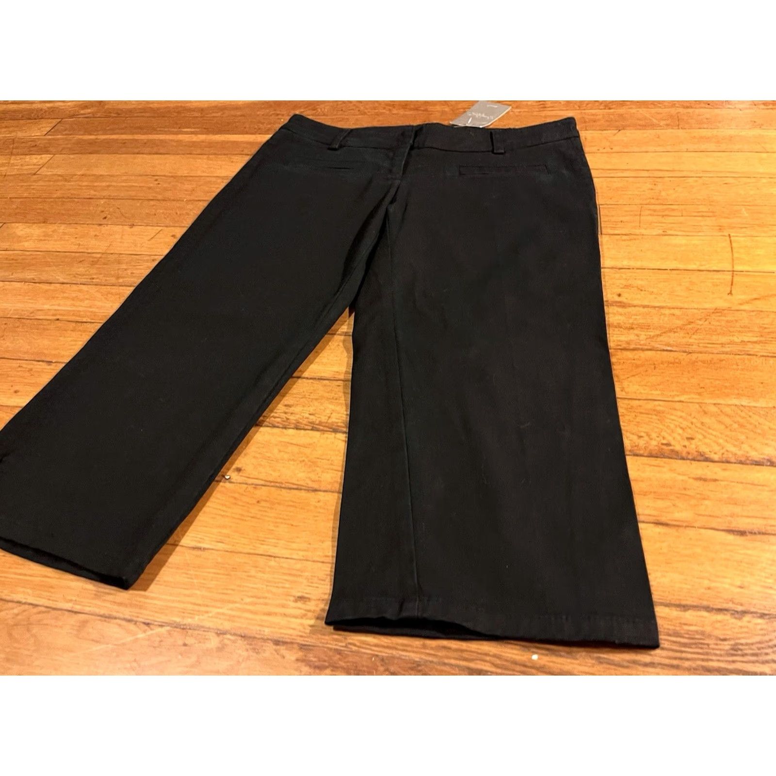 Anthropologie Anthropologie Poleci Gaucho Cropped Pants Women’s 4 Black Wide-Leg Pants Size 27" / US 4 / IT 40 - 3 Thumbnail