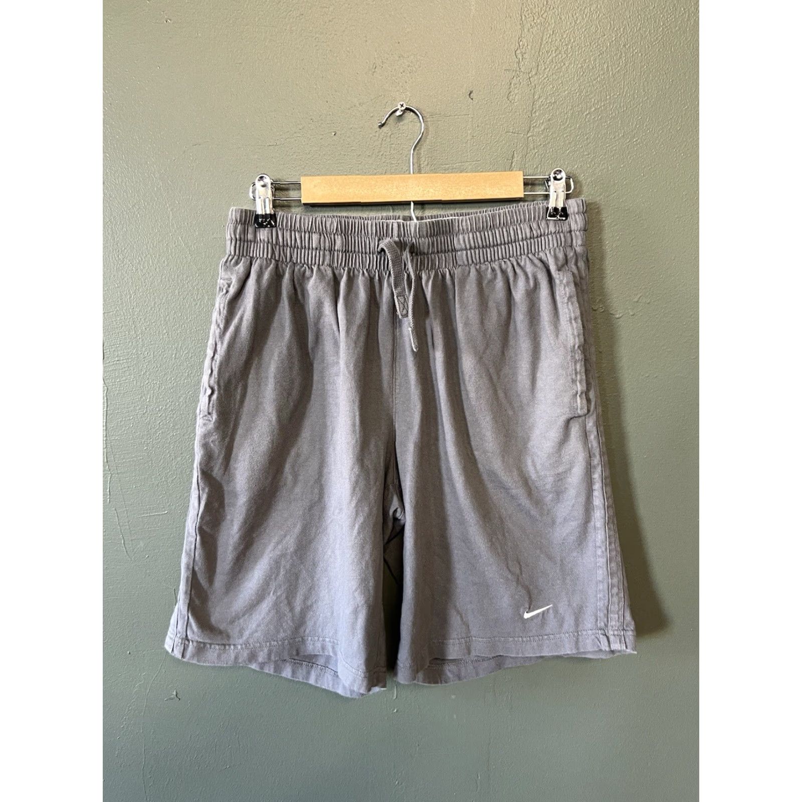 Nike Nike Sportswear Mens Gray Athletic Cotton Shorts L Large Size US 33 - 2 Thumbnail