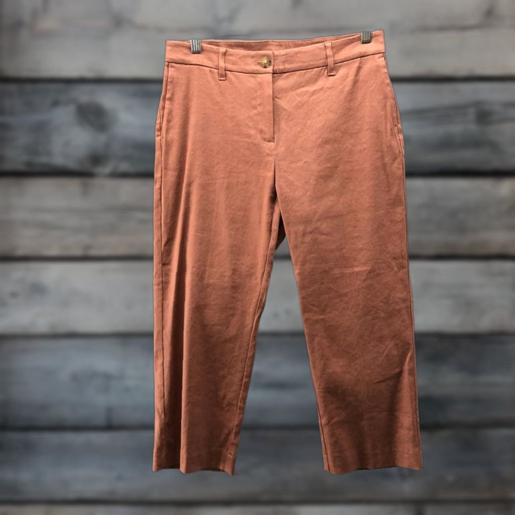 J. Jill J. Jill Pants Womens 8P Clay Linen Blend Crop Chino Flat Front Mid Rise Straight Size 30" / US 8 / IT 44 - 1 Thumbnail