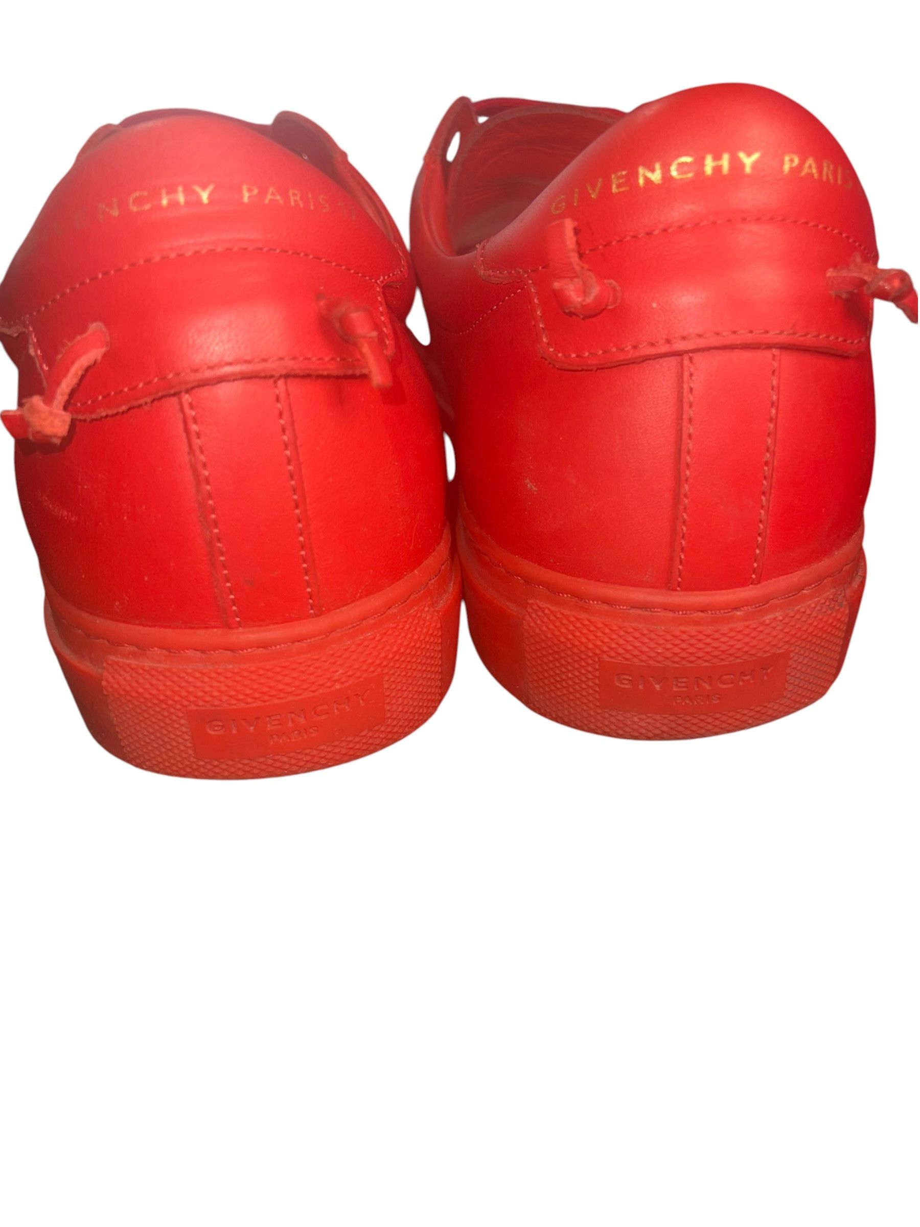 Givenchy Givenchy Paris Red Leather Low Top Sneakers EU43 Men's Shoes Size US 10 / EU 43 - 15 Thumbnail