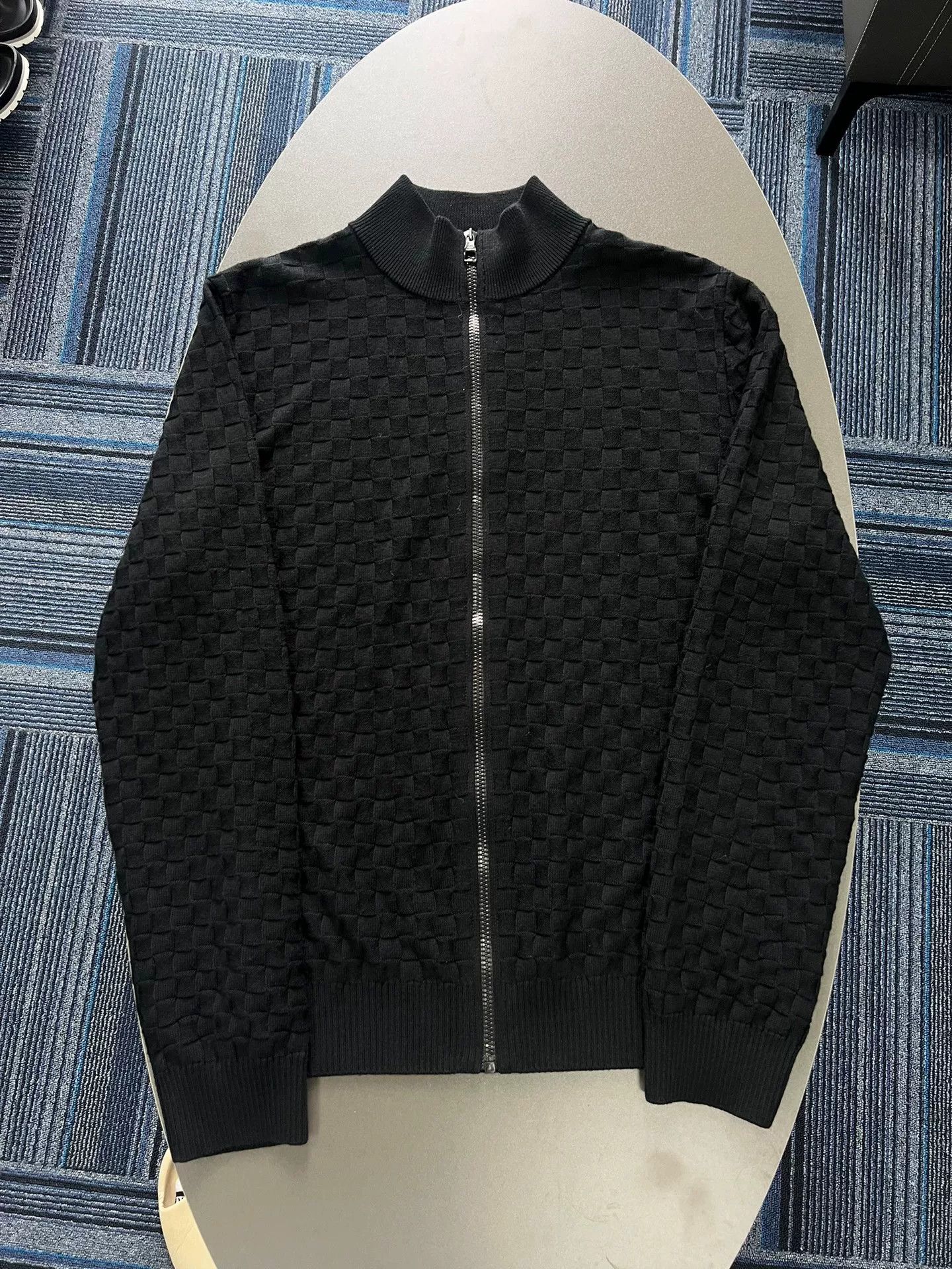LVXWA LV Checkerboard Zip Jacket in Black Size US L / EU 52-54 / 3 - 1 Thumbnail
