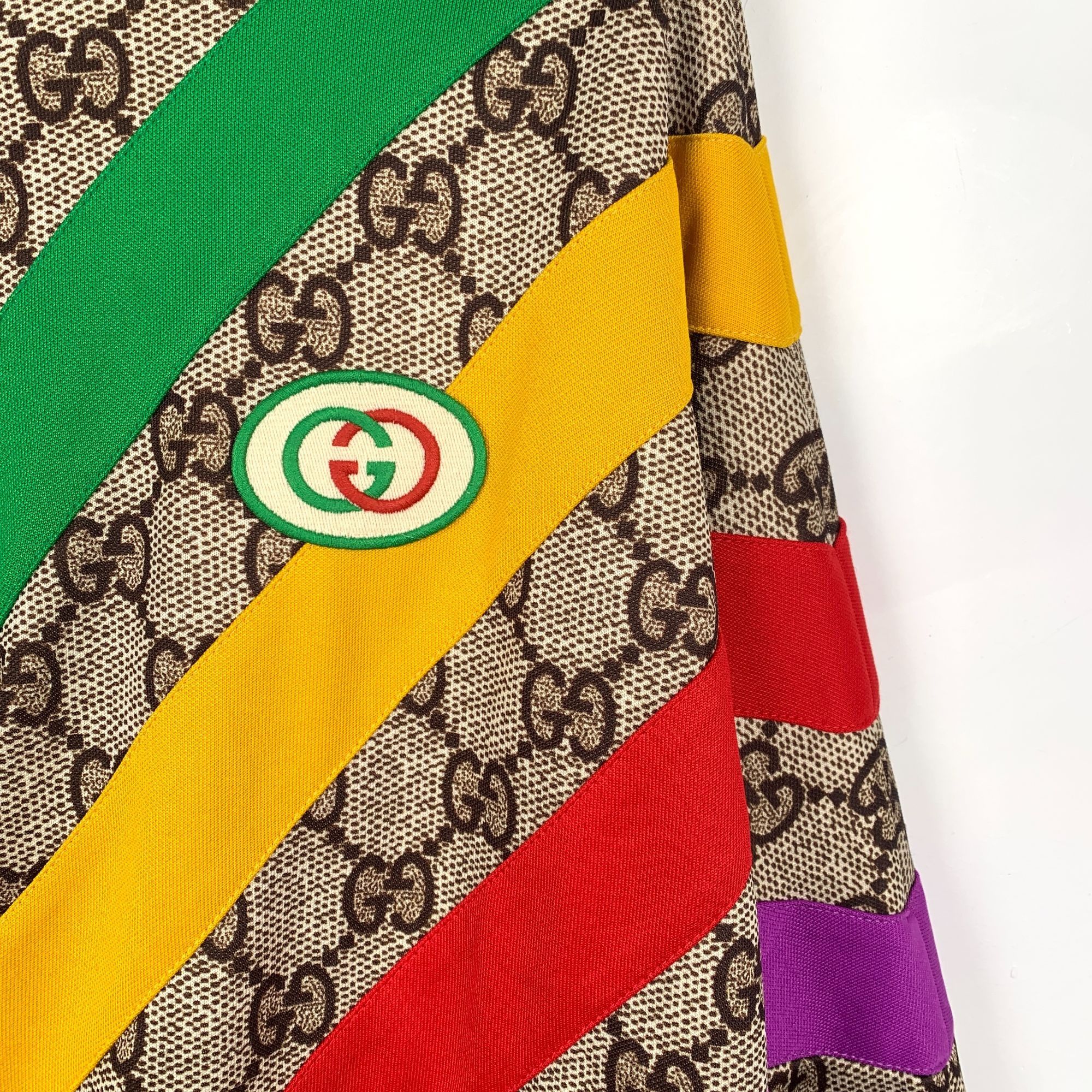 Gucci Gucci Monogram Rainbow Chevron Track Jacket With Zip Closure Size US M / EU 48-50 / 2 - 4 Thumbnail