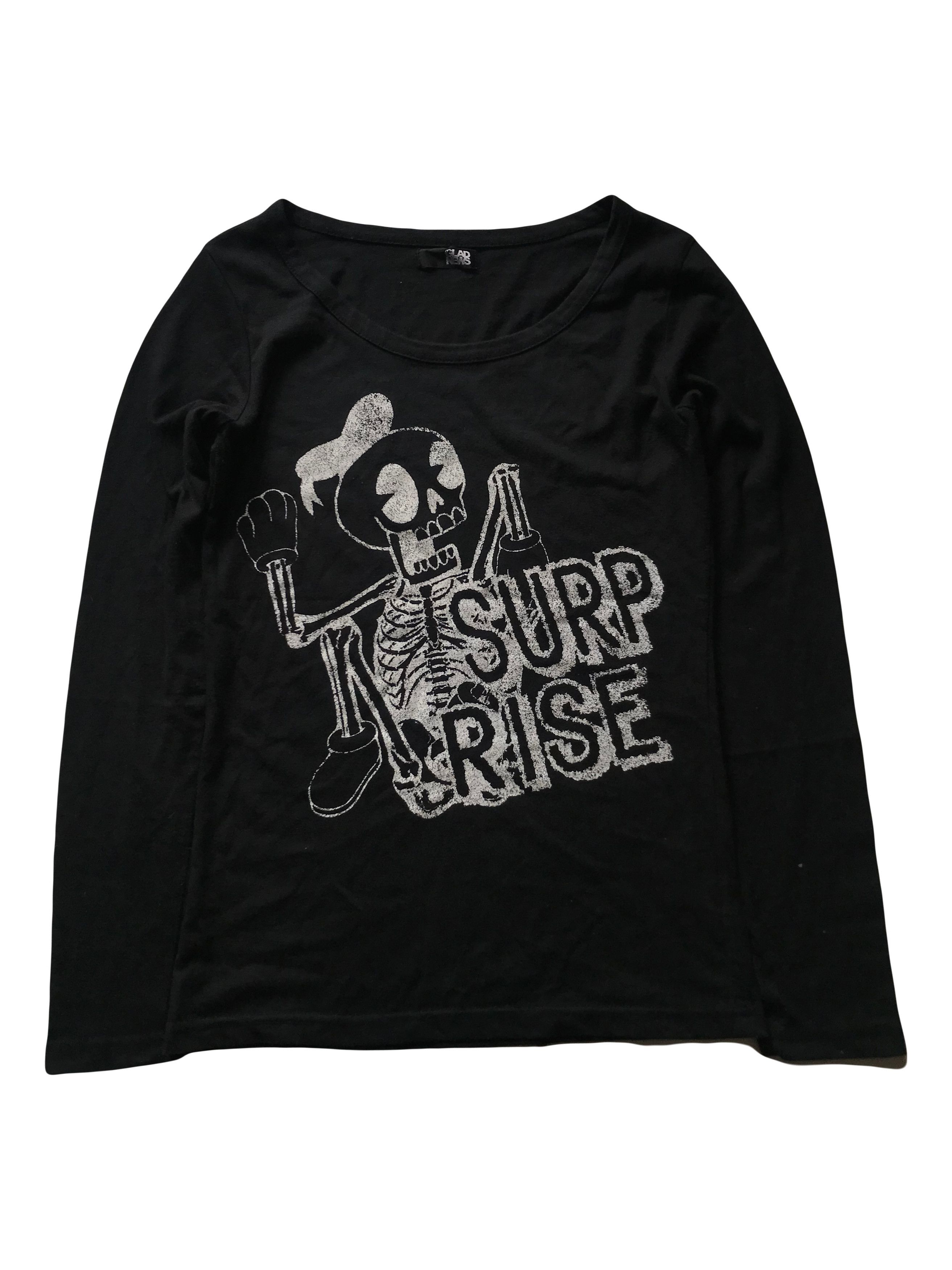 20471120 Glad News “SURPRISE” Skull Long Sleeve T-Shirt Size US XS / EU 42 / 0 - 2 Thumbnail