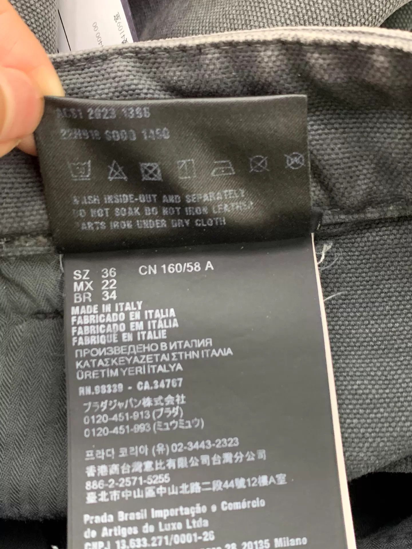 Prada Prada Gray Denim Jeans Size 36 (New) Size 25" / US 0 / IT 36 - 6 Thumbnail