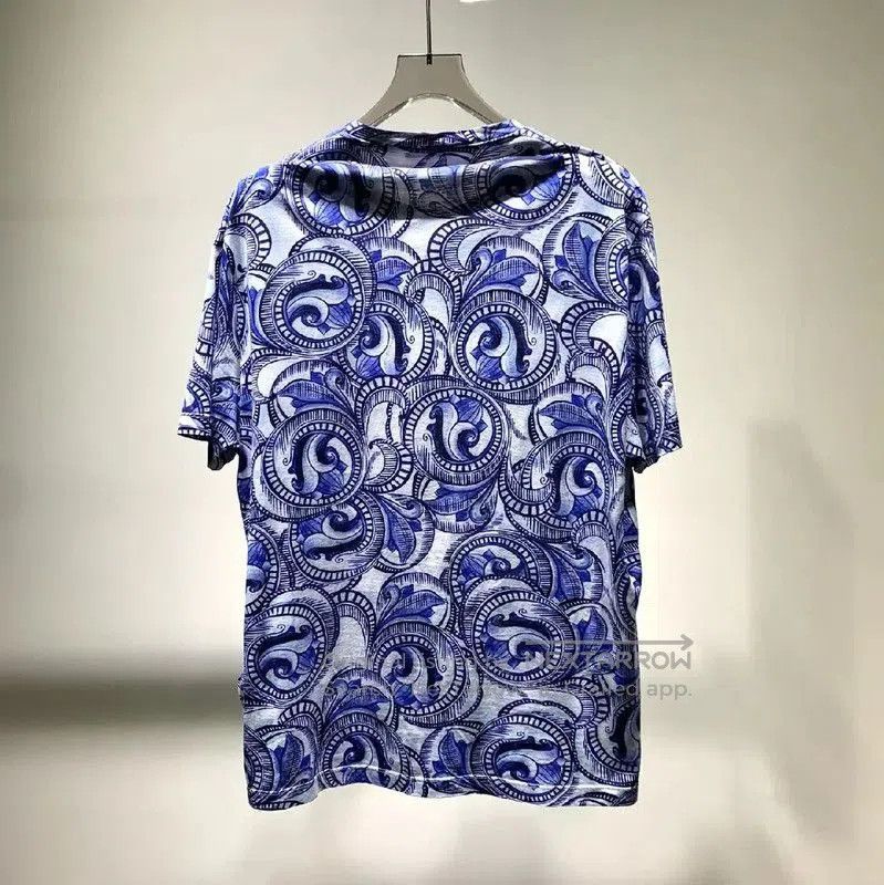 Versace Versace Blue Cotton XXXL Men's T-Shirt . Size US XXL / EU 58 / 5 - 7 Thumbnail
