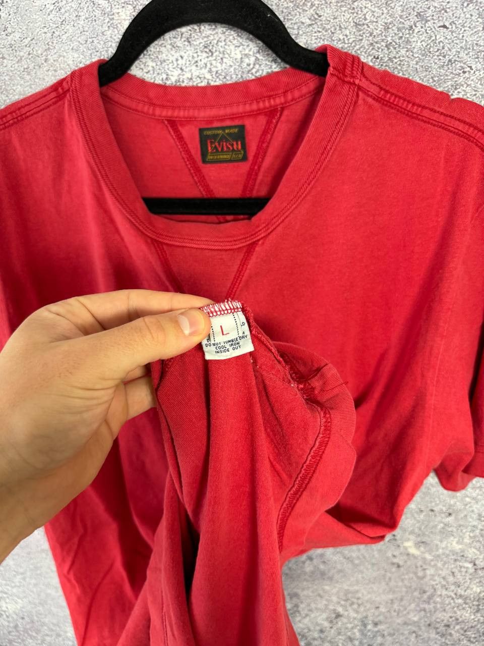 Evisu × Vintage Vintage Evisu Big Logo Red Tee y2k Large Size US L / EU 52-54 / 3 - 11 Thumbnail