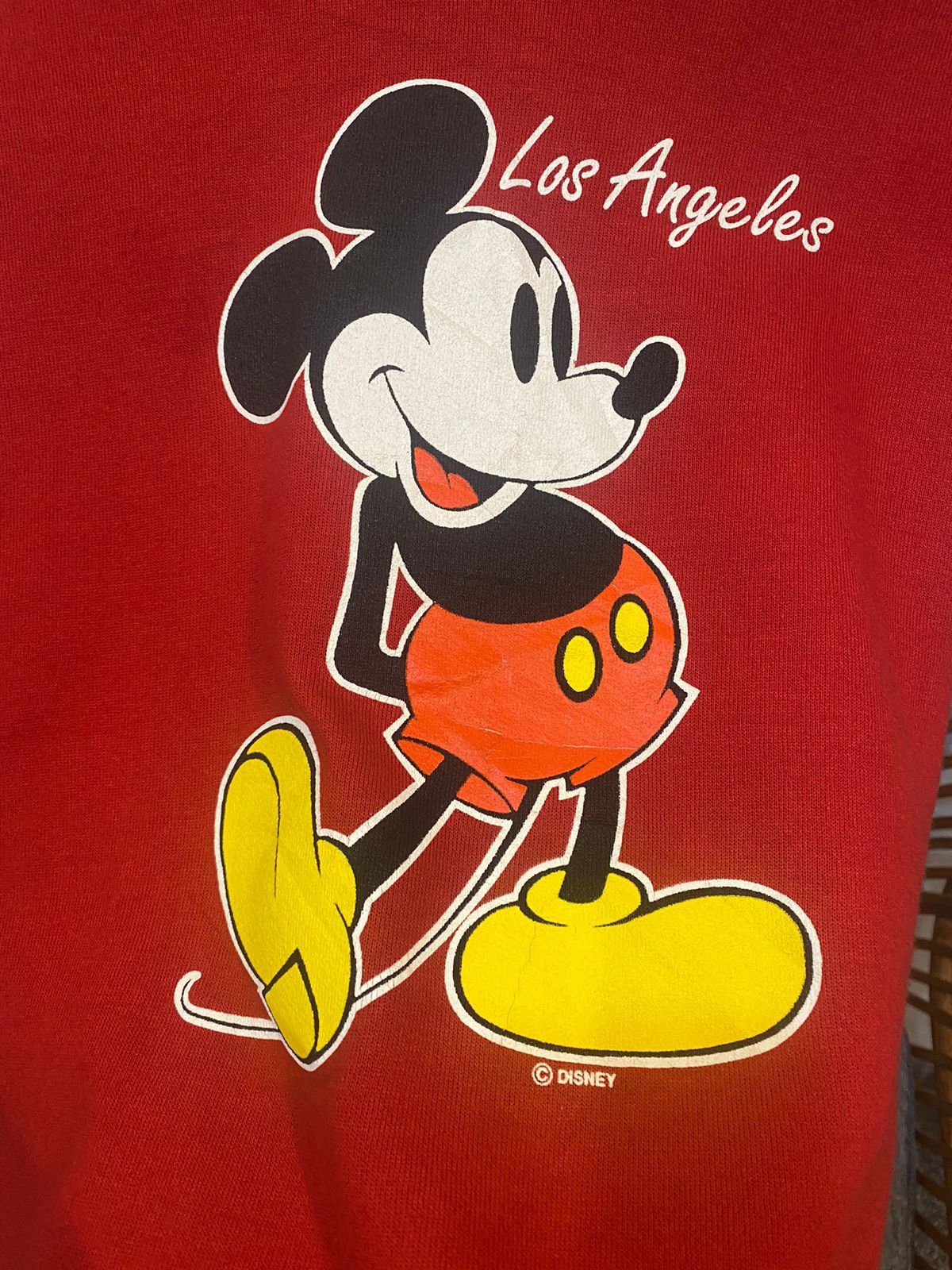 Disney × Mickey Mouse × Vintage 80s Velva Sheen Mickey Mouse Disney Sweatshirt Red Size US M / EU 48-50 / 2 - 4 Thumbnail