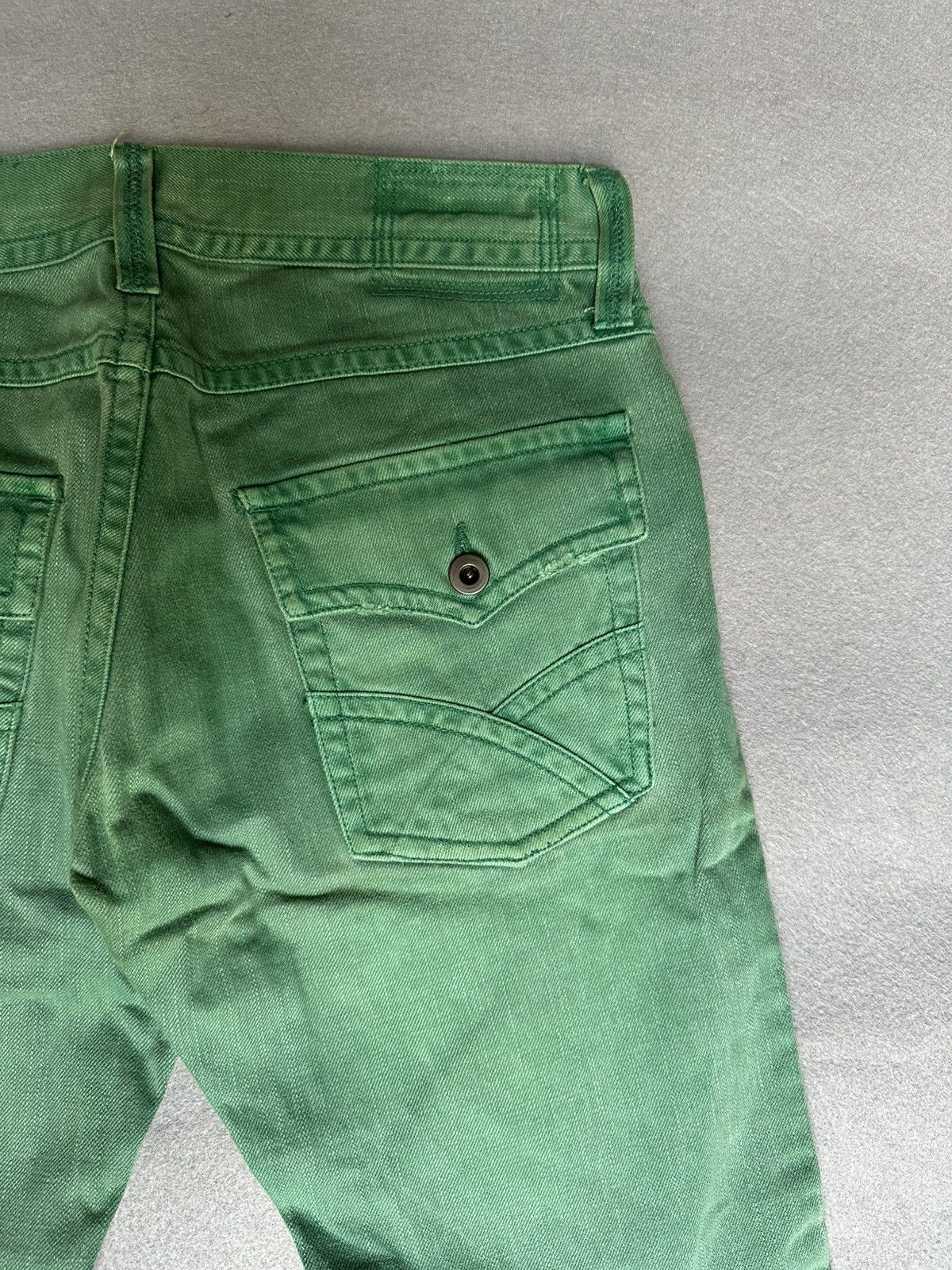 Japanese Brand FLARE Difference Rupert Green Denim Size US 31 - 16 Thumbnail