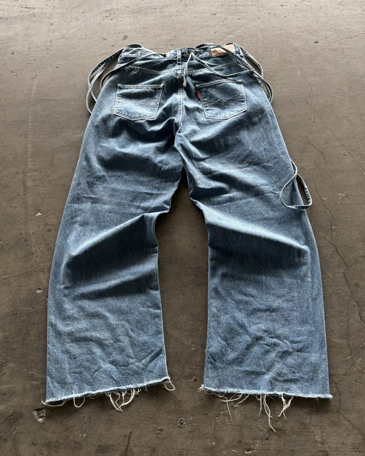 Beauty Beast × Japanese Brand 2000s Ungrid Multi Rope Blue Denim Baggy Jeans Size US 28 / EU 44 - 6 Thumbnail