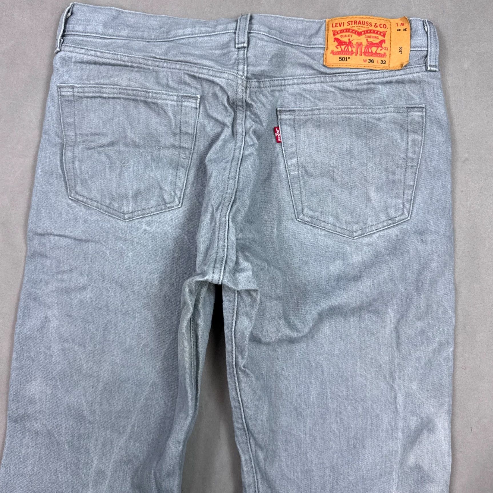 Levi's Levi's 501 Jeans Men 36x30 Gray Button Fly Pant Distressed Workwear Vintage No Size US 36 / EU 52 - 5 Thumbnail