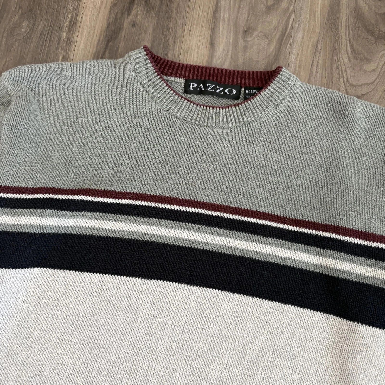 Pazzo Vintage 90s Striped Ski Sweater Size M Boxy Heavyweight Size US M / EU 48-50 / 2 - 7 Thumbnail