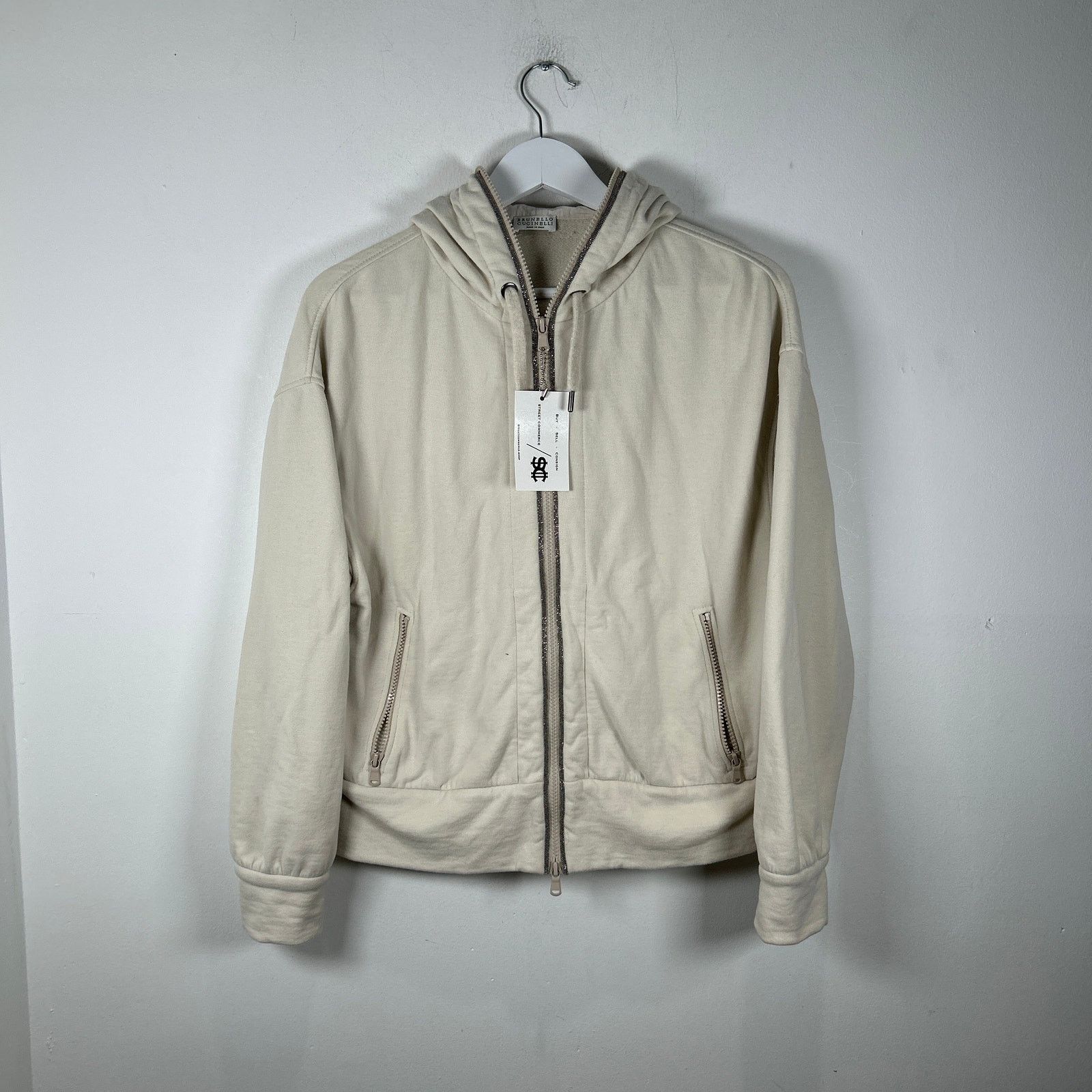 Brunello Cucinelli Sequin Full Zip Hoodie Size S